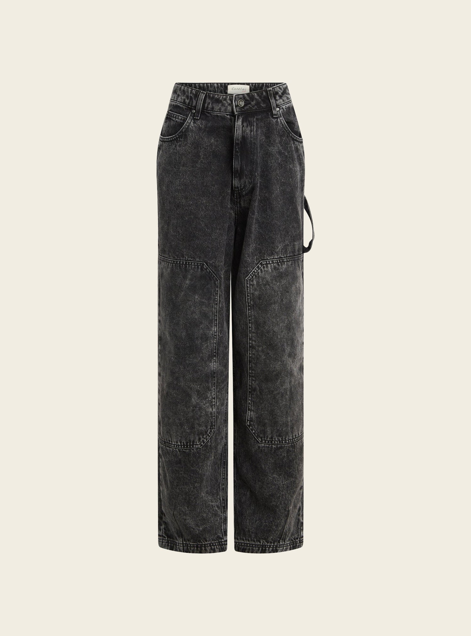 Jean charpentier 100 % coton acoté 