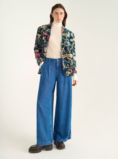 High-Waist-Jeans mit lockerer Passform aus Lyocell-Denim