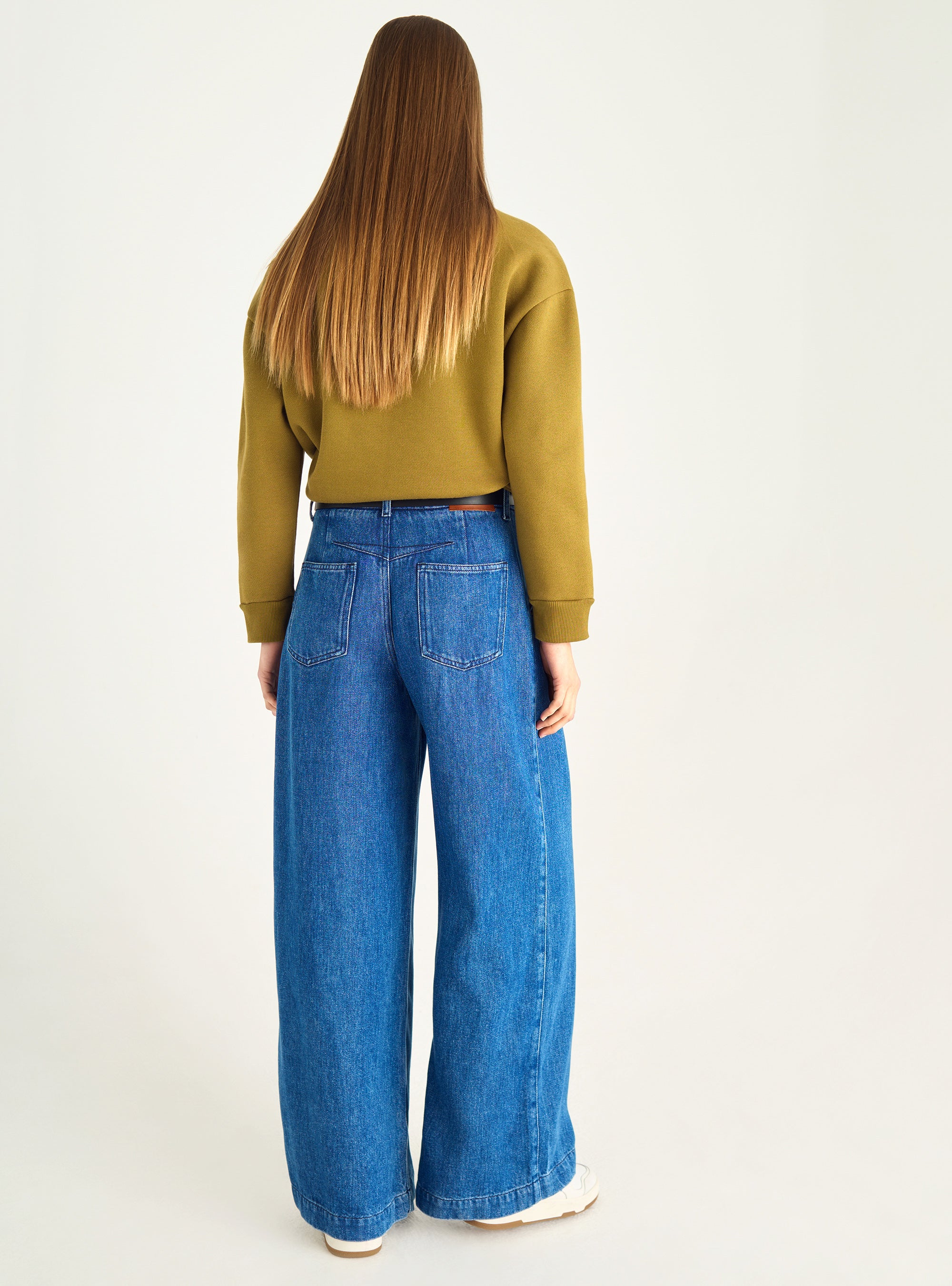 High-Waist-Jeans mit lockerer Passform aus Lyocell-Denim