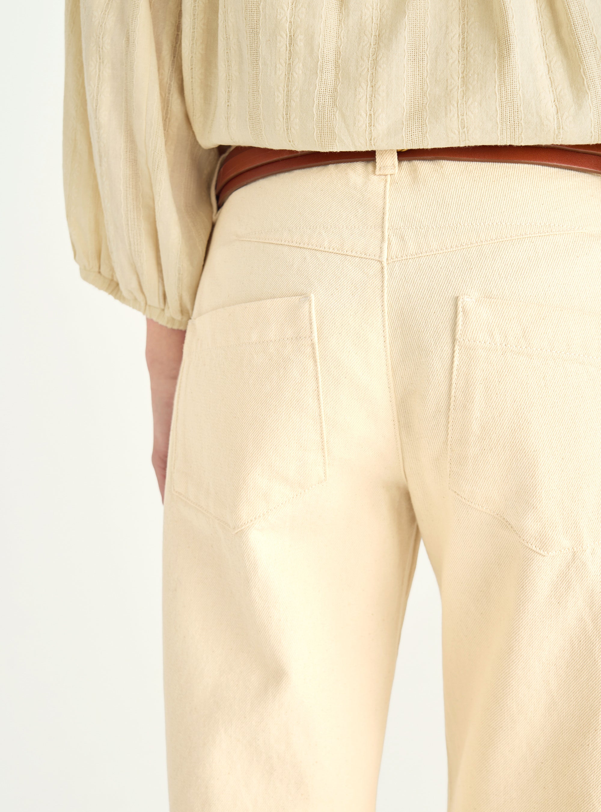 Schlagjeans mit hoher Taille