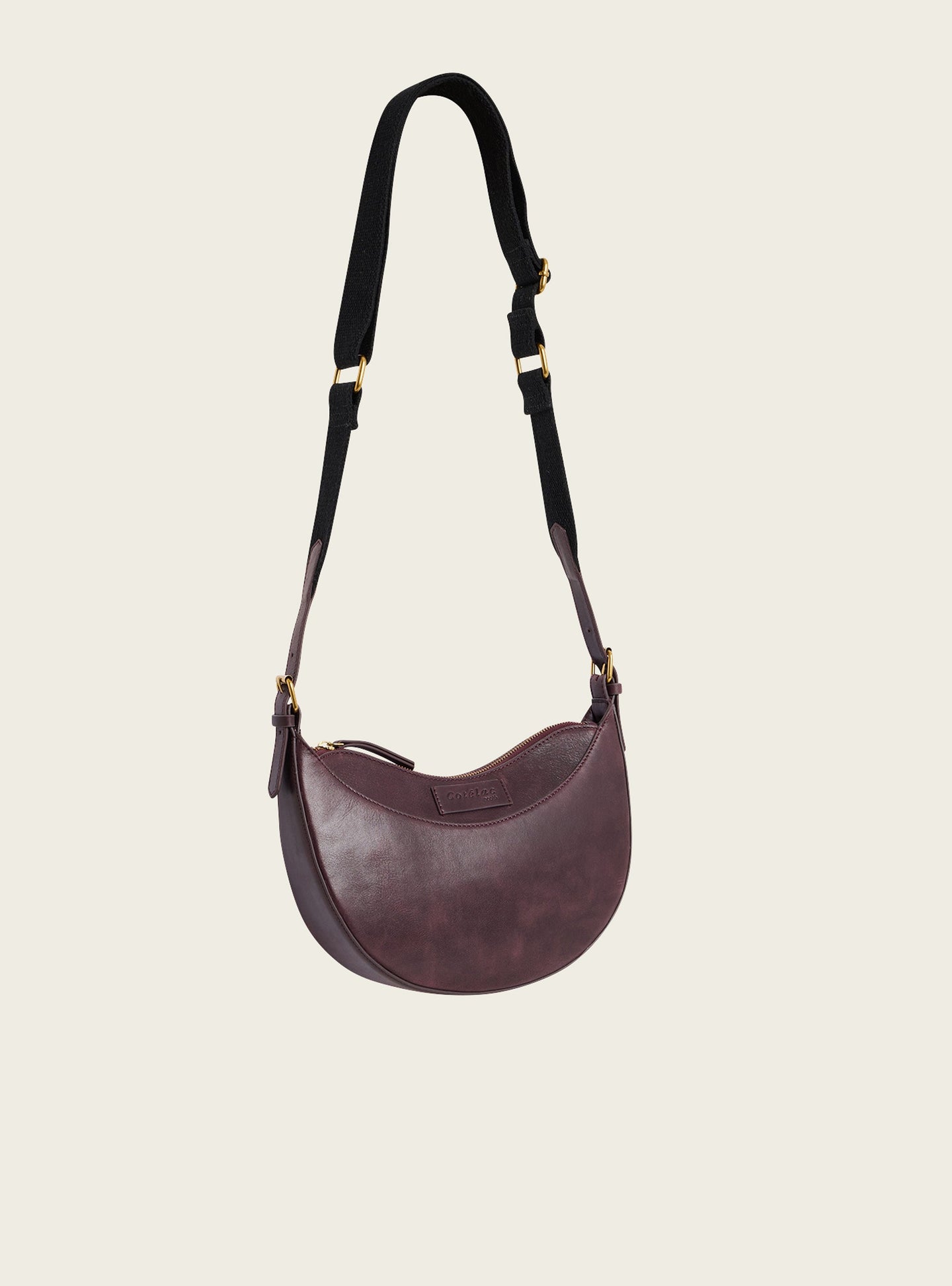 Mini sac en cuir patiné acoté 