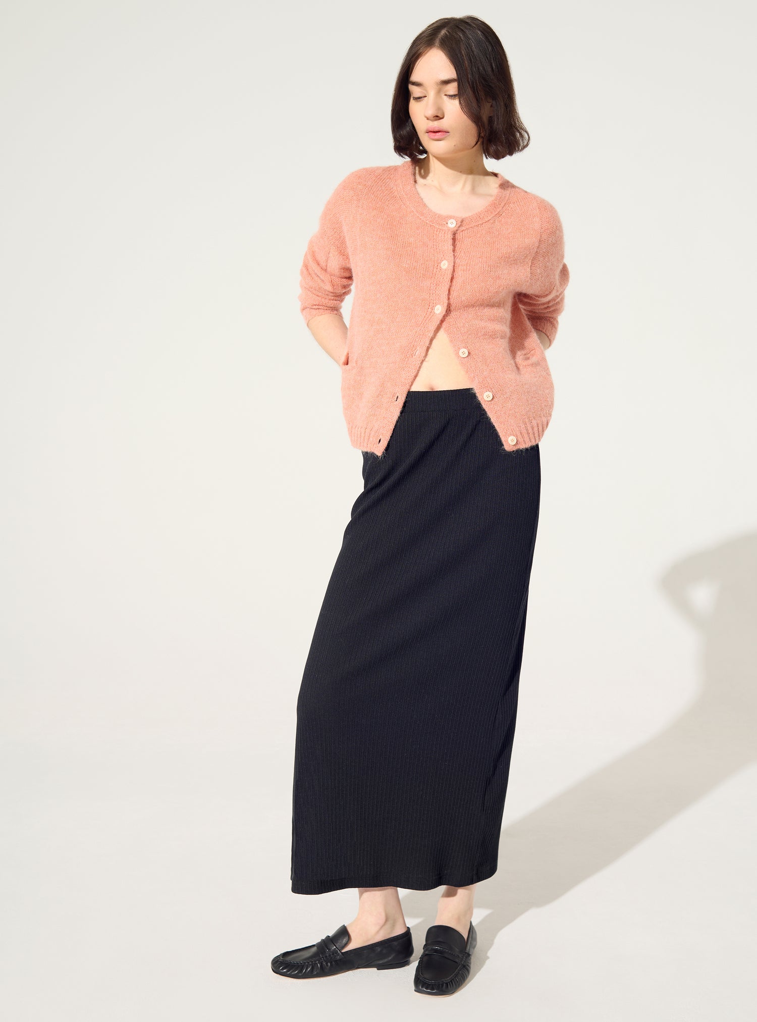 schwarzer Baumwollrock