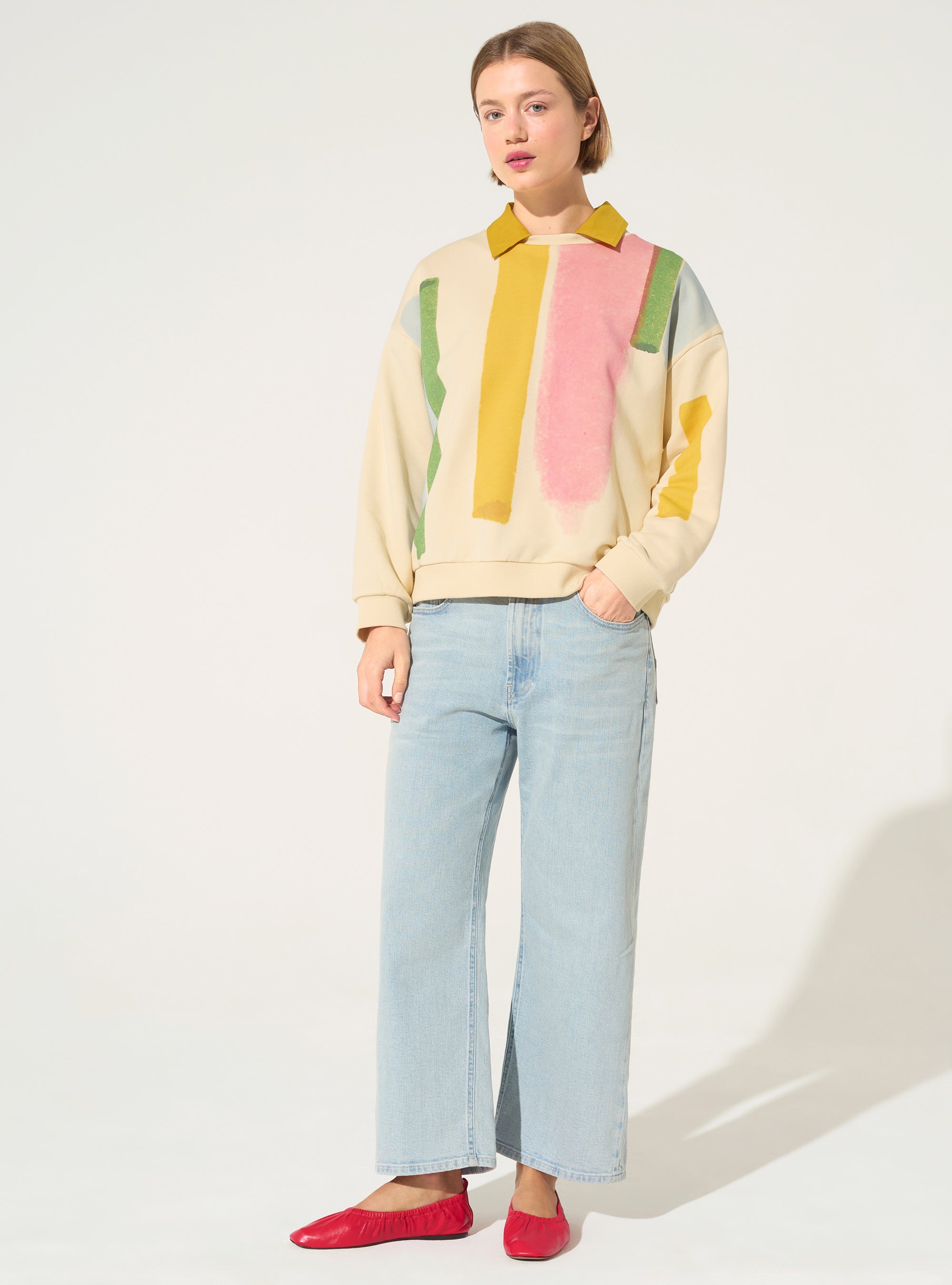 House-printed sweatshirt in organic cotton