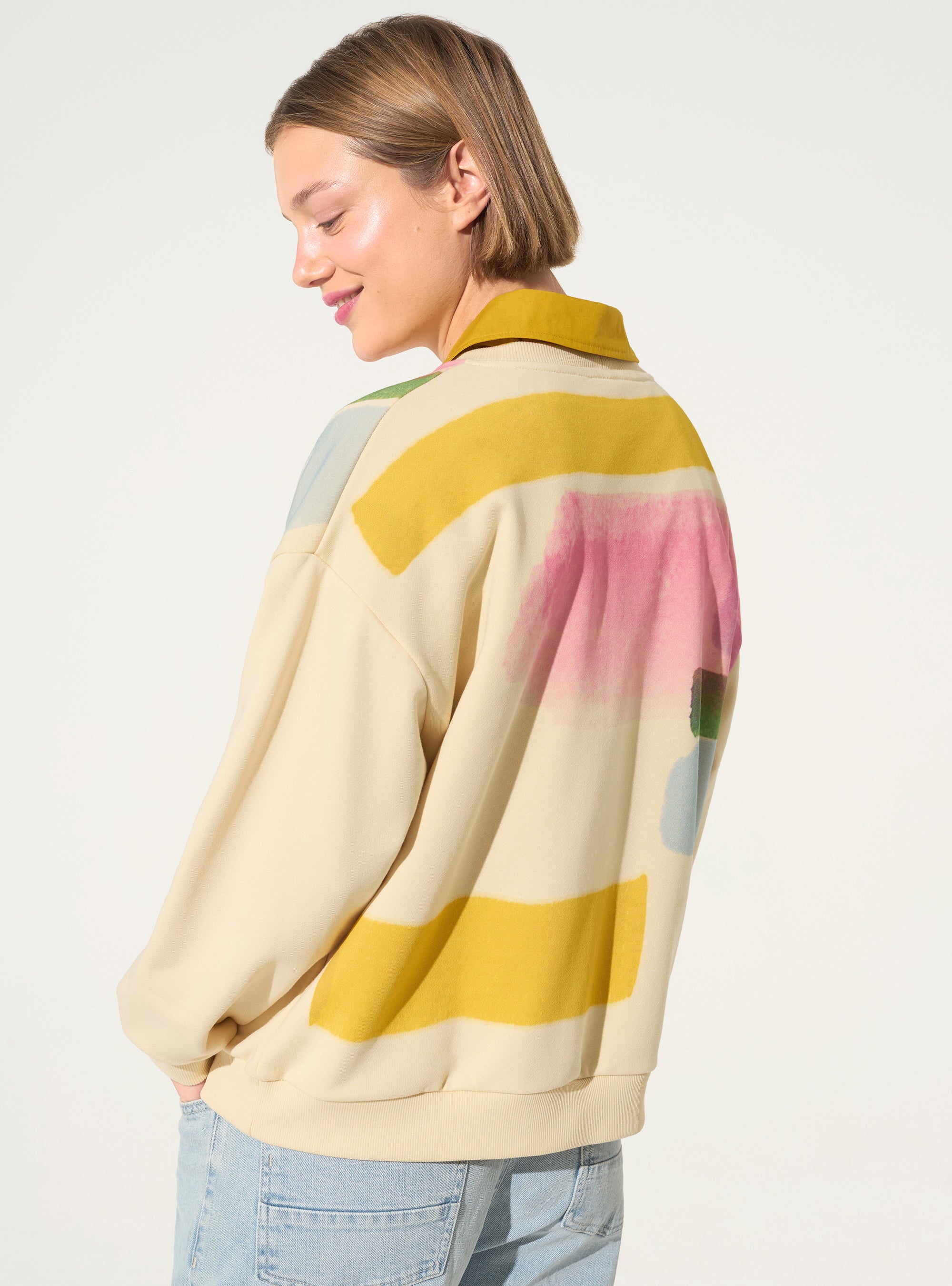 House-printed sweatshirt in organic cotton