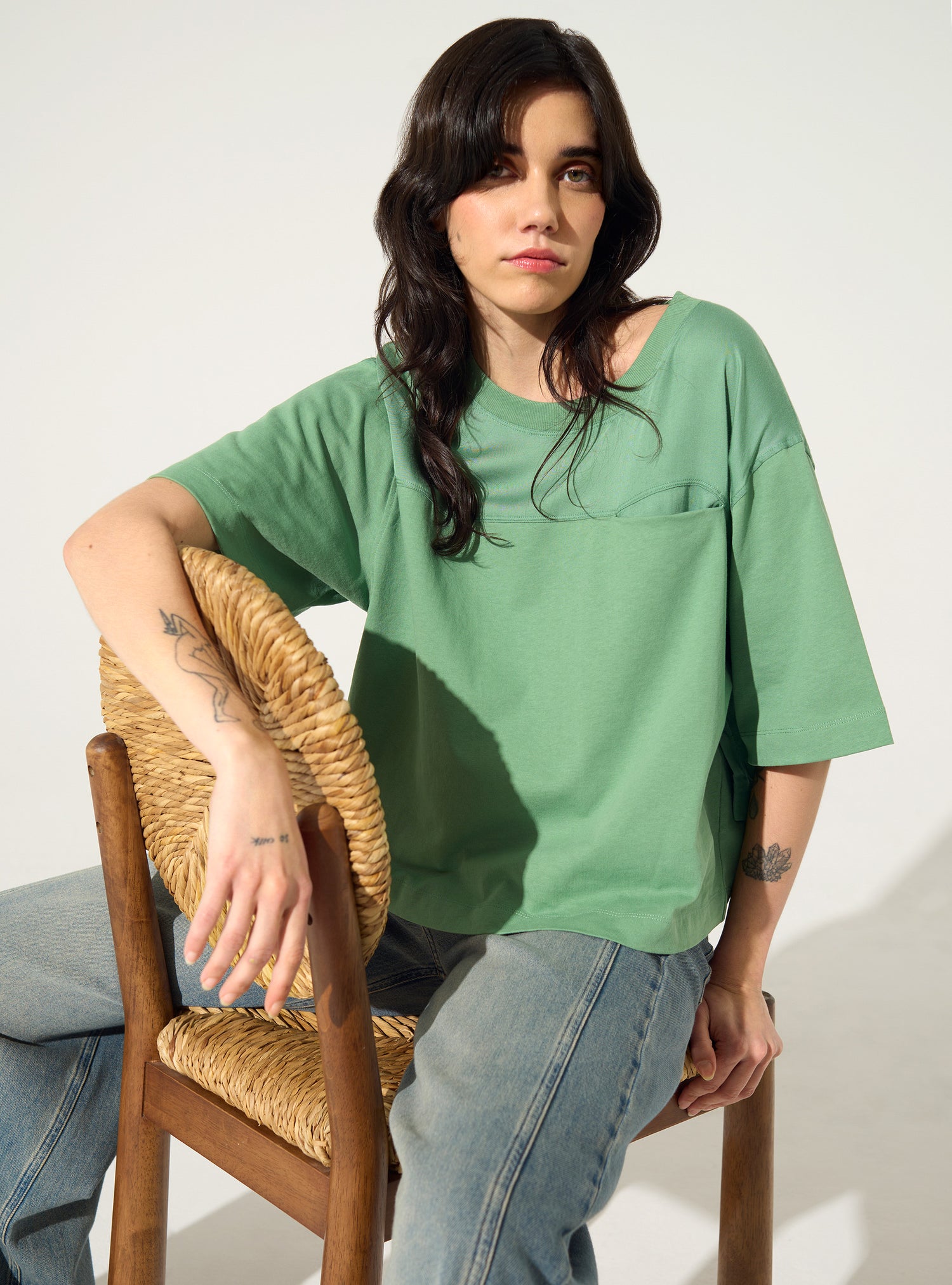 Green organic cotton T-shirt