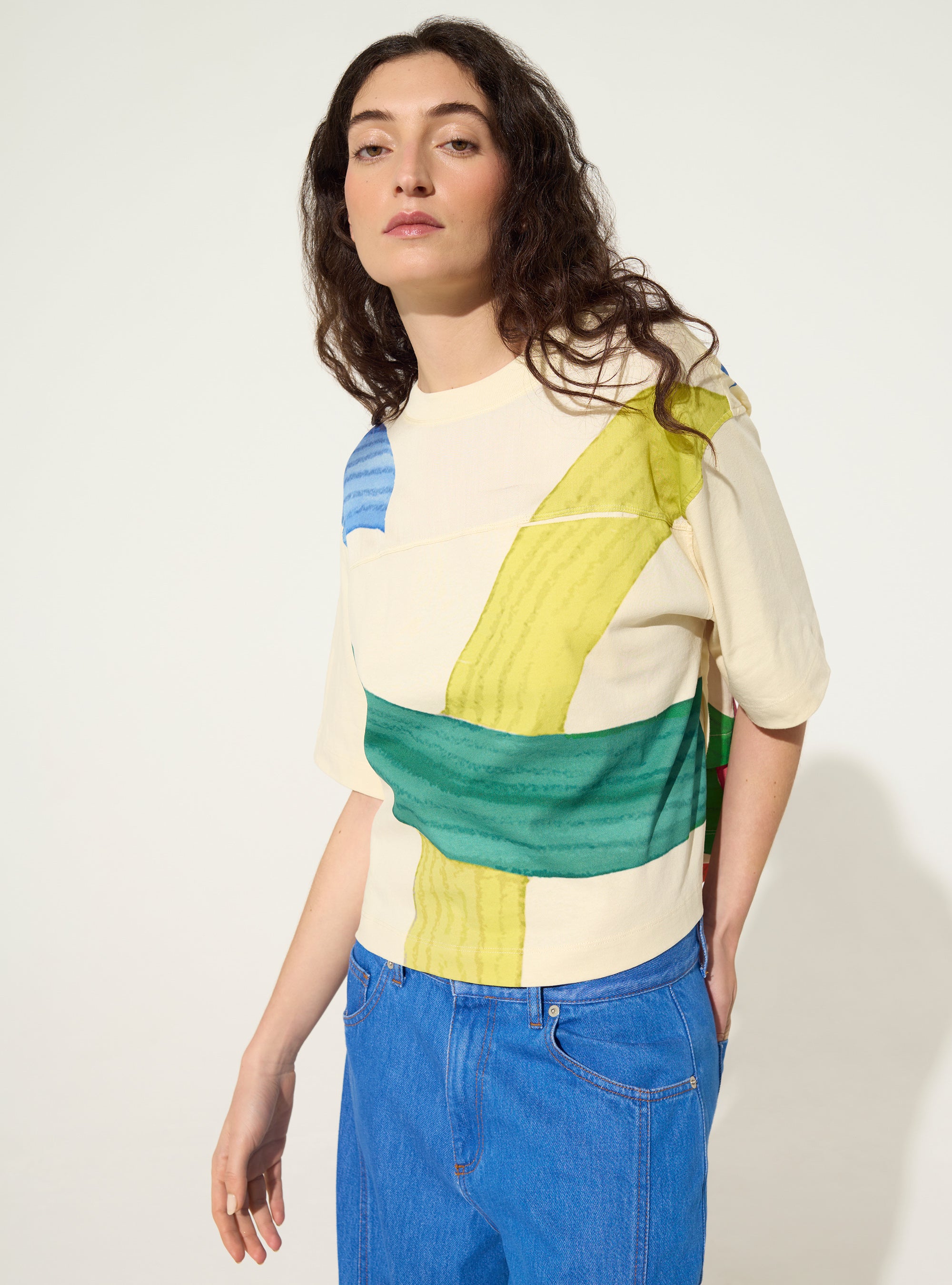 Home-printed organic cotton T-shirt