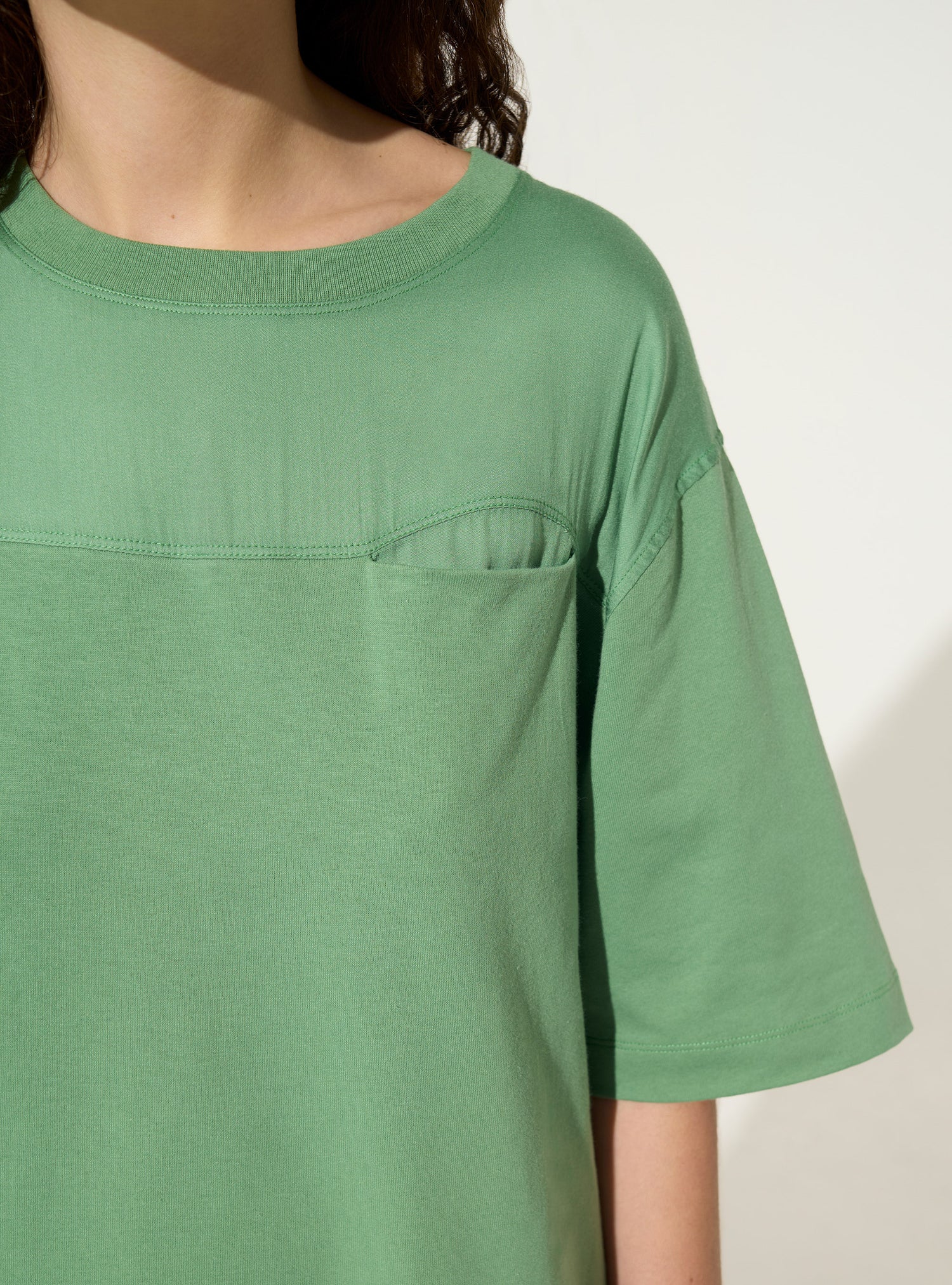 Green organic cotton t-shirt dress