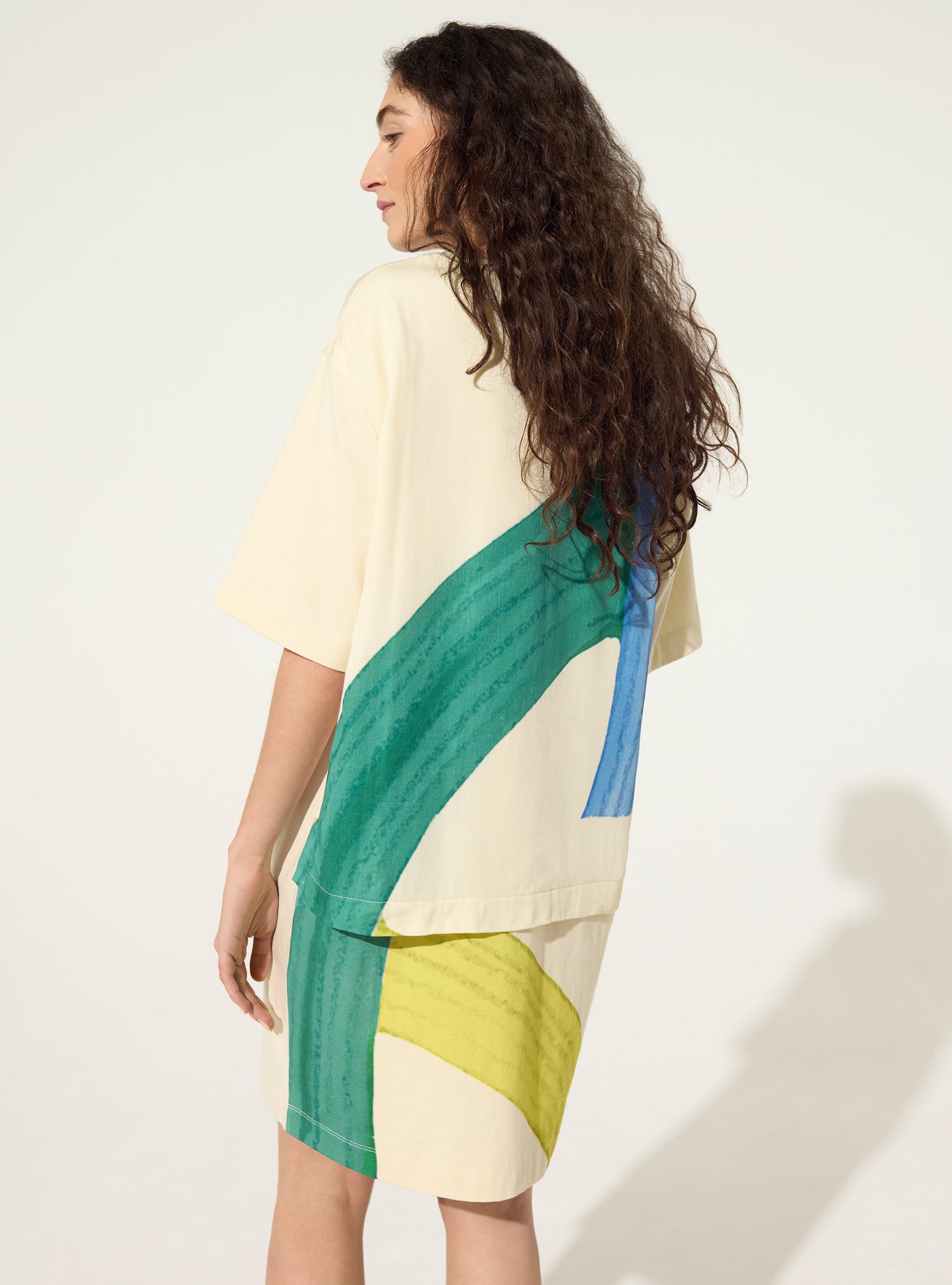 white printed organic cotton dress