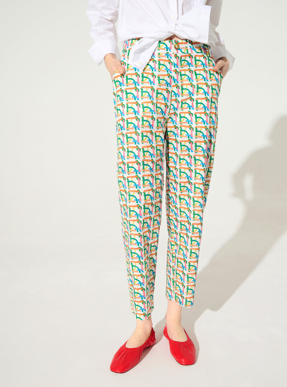 Pantalon imprimé en coton