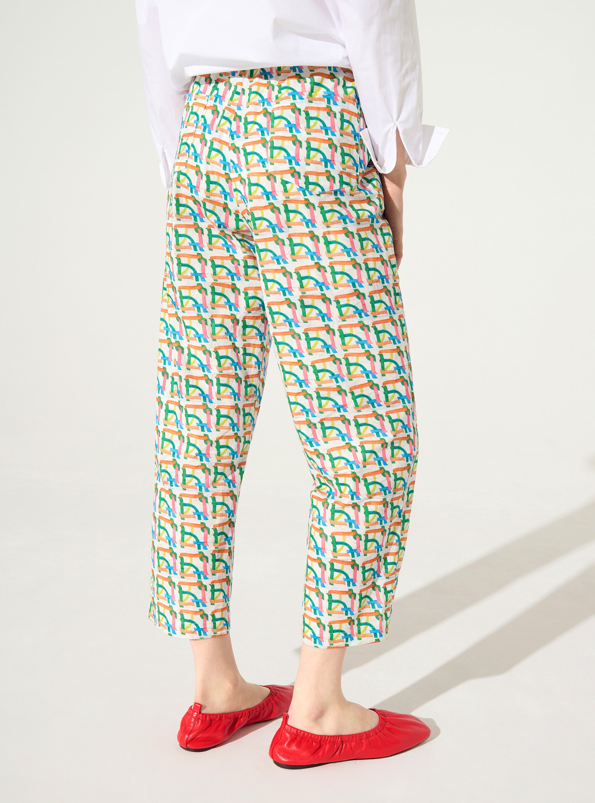 Pantalon imprimé en coton