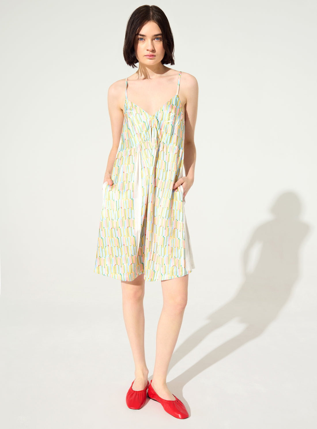 Robe courte évasée imprimée