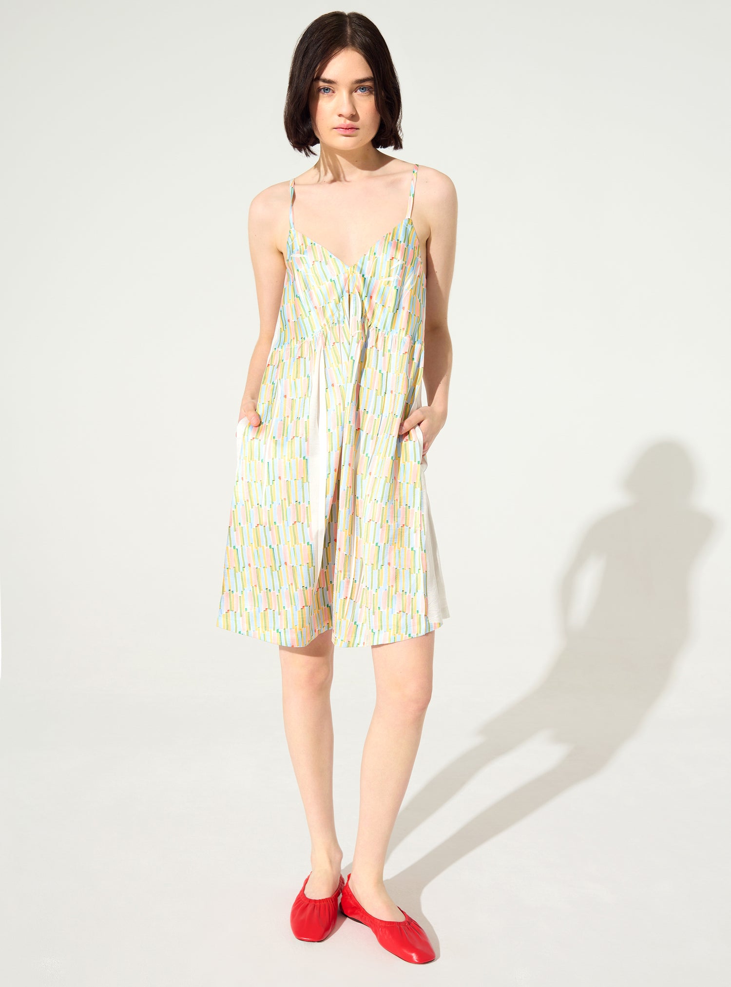 Robe courte évasée imprimée