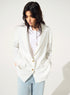 White oversized tailored jacket