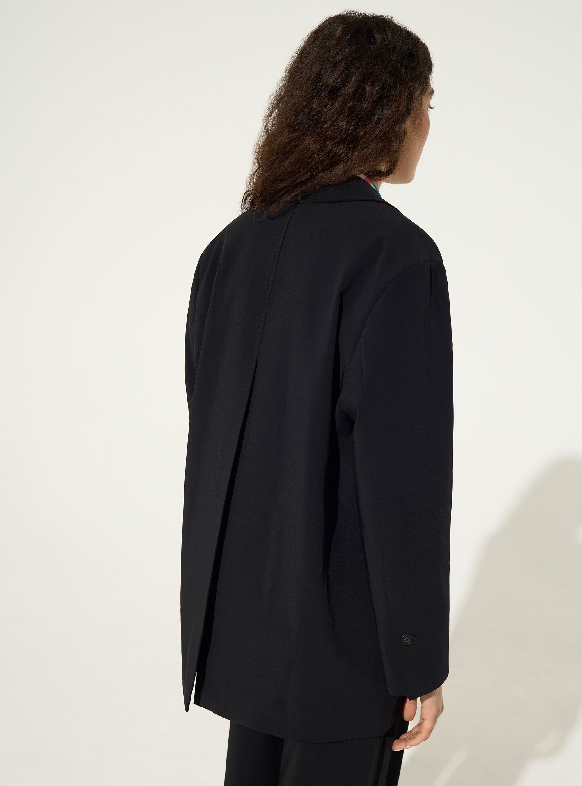 Schwarze Oversize-Jacke