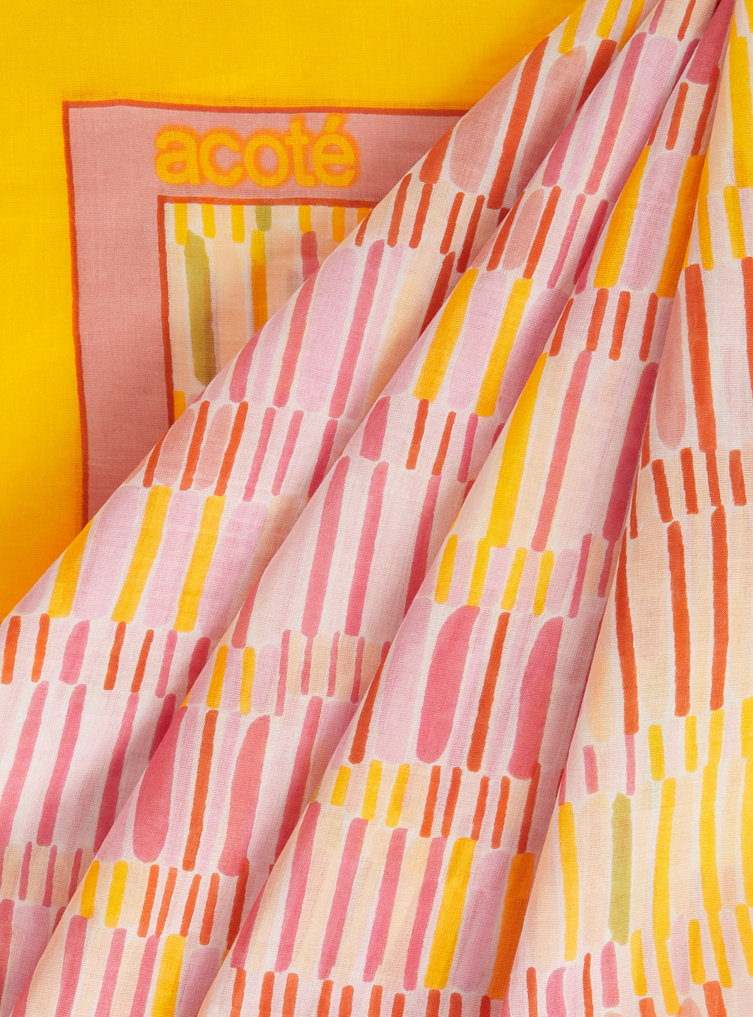 Roter bedruckter Schal aus Baumwolle und Seide