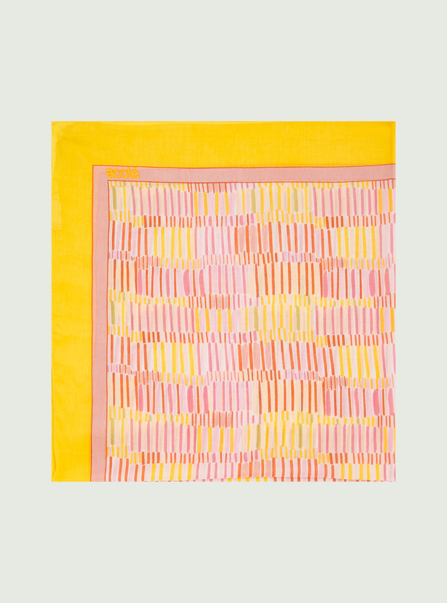 Roter bedruckter Schal aus Baumwolle und Seide