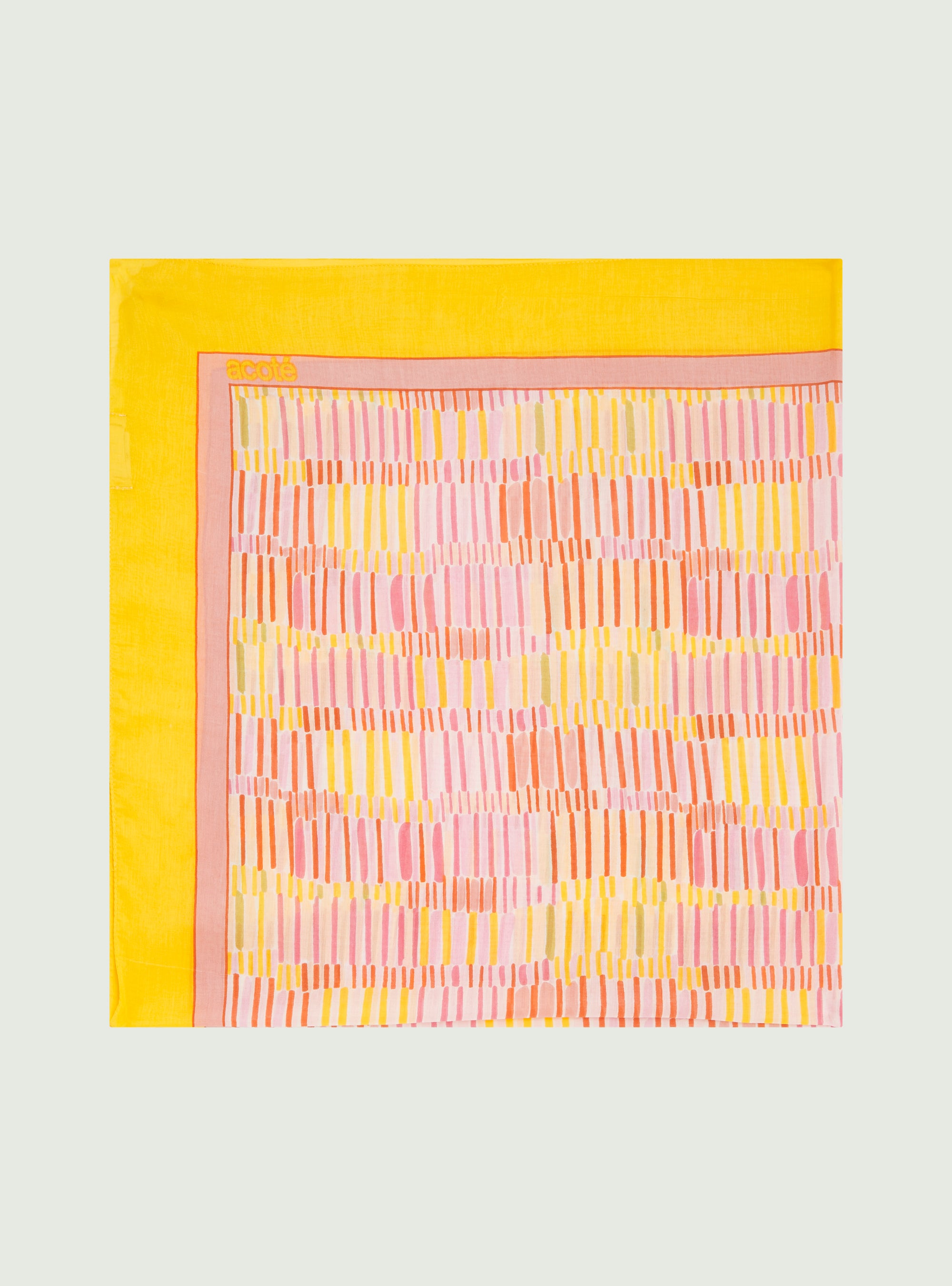 Roter bedruckter Schal aus Baumwolle und Seide