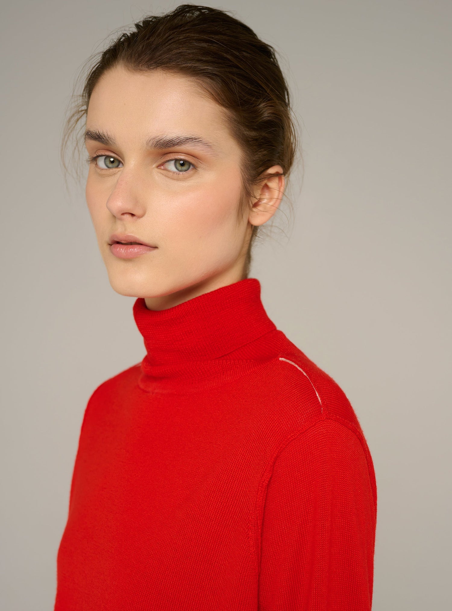 Cotélac acoté pull col roulé maille fine en laine