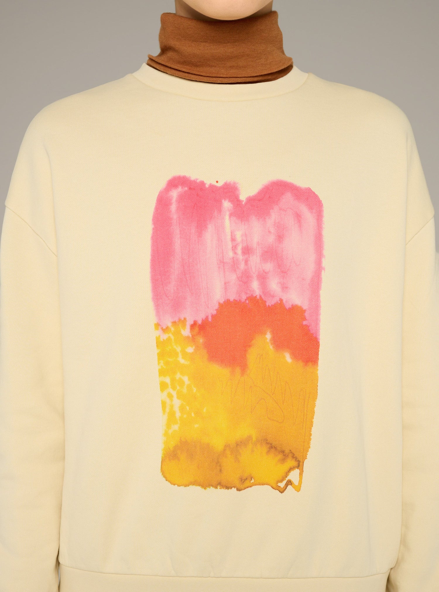 Cotélac acoté sweat imprimé oversize en coton biologique