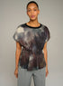 Cotélac acoté blouse manches courtes imprimée