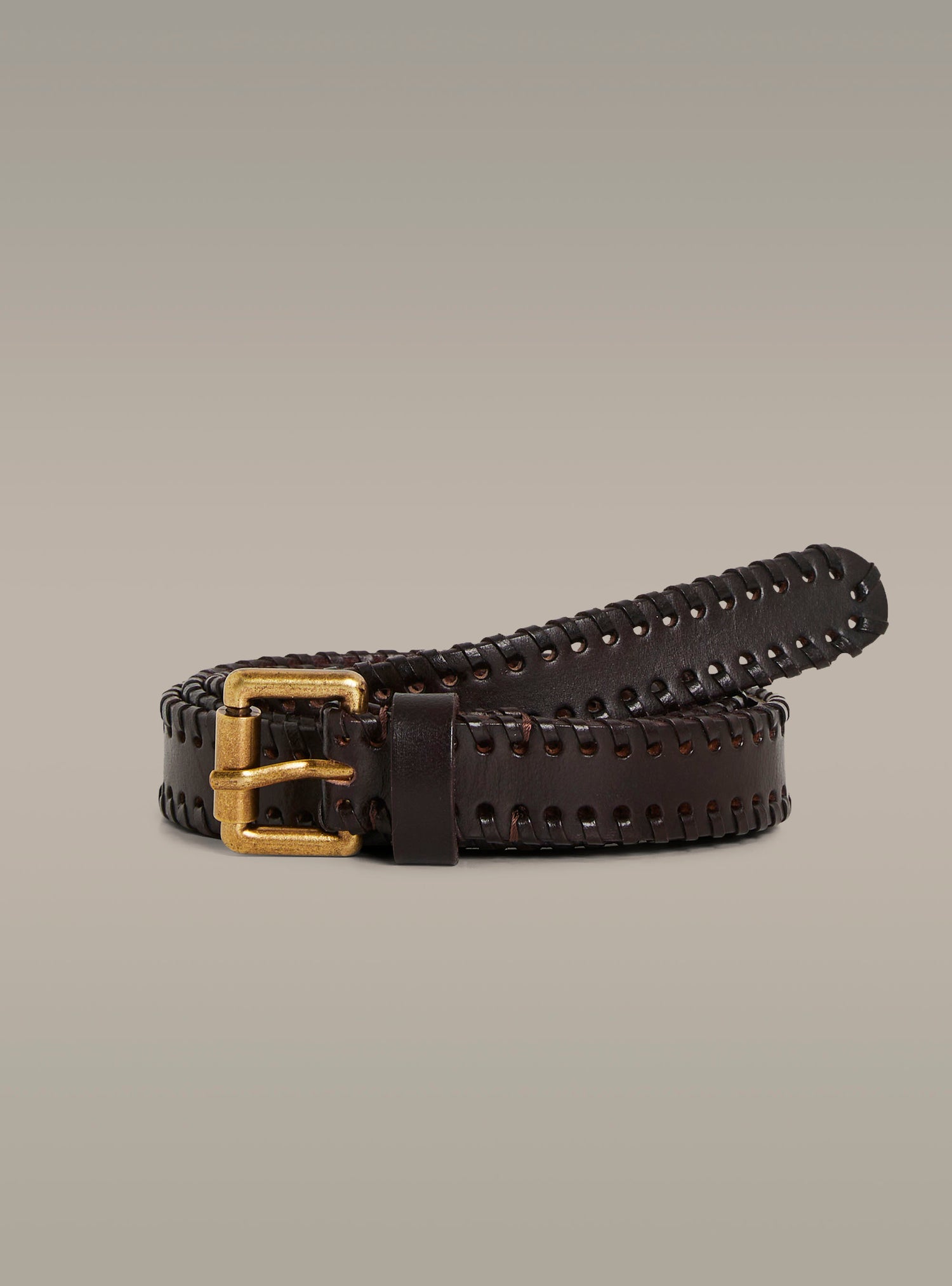 Ceinture en cuir tressée