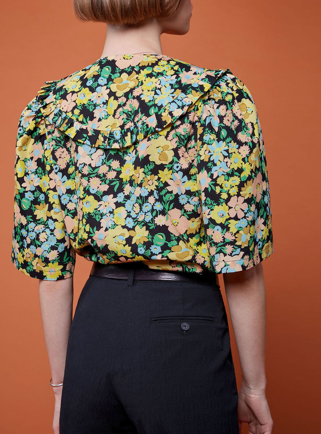 Short Sleeve Shirt Peter Pan Collar