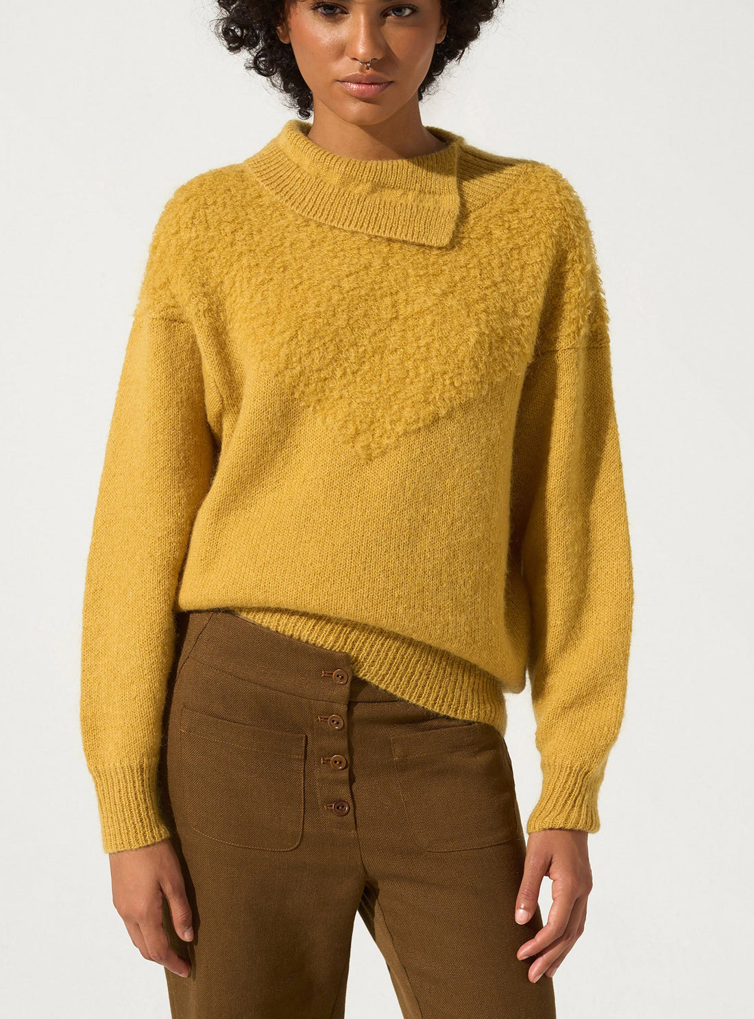 High neck sweater