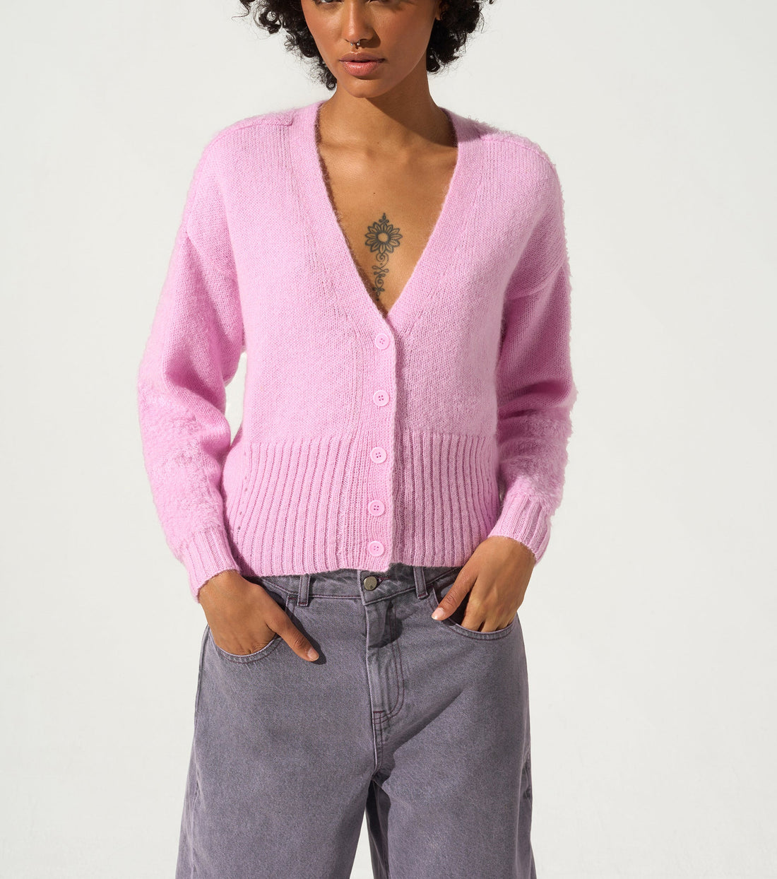 V-neck cardigan