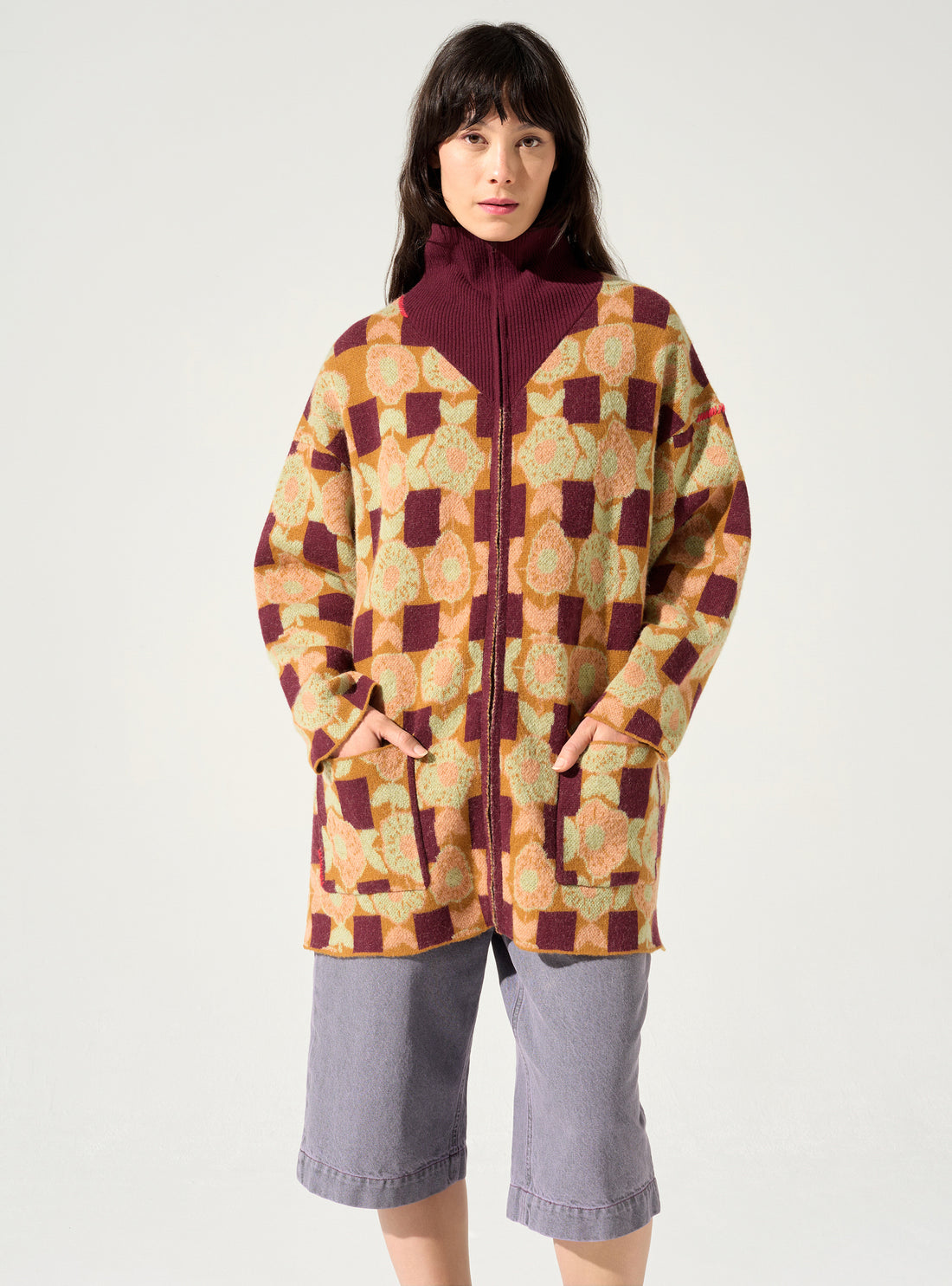 Strickjacke mit Reißverschluss