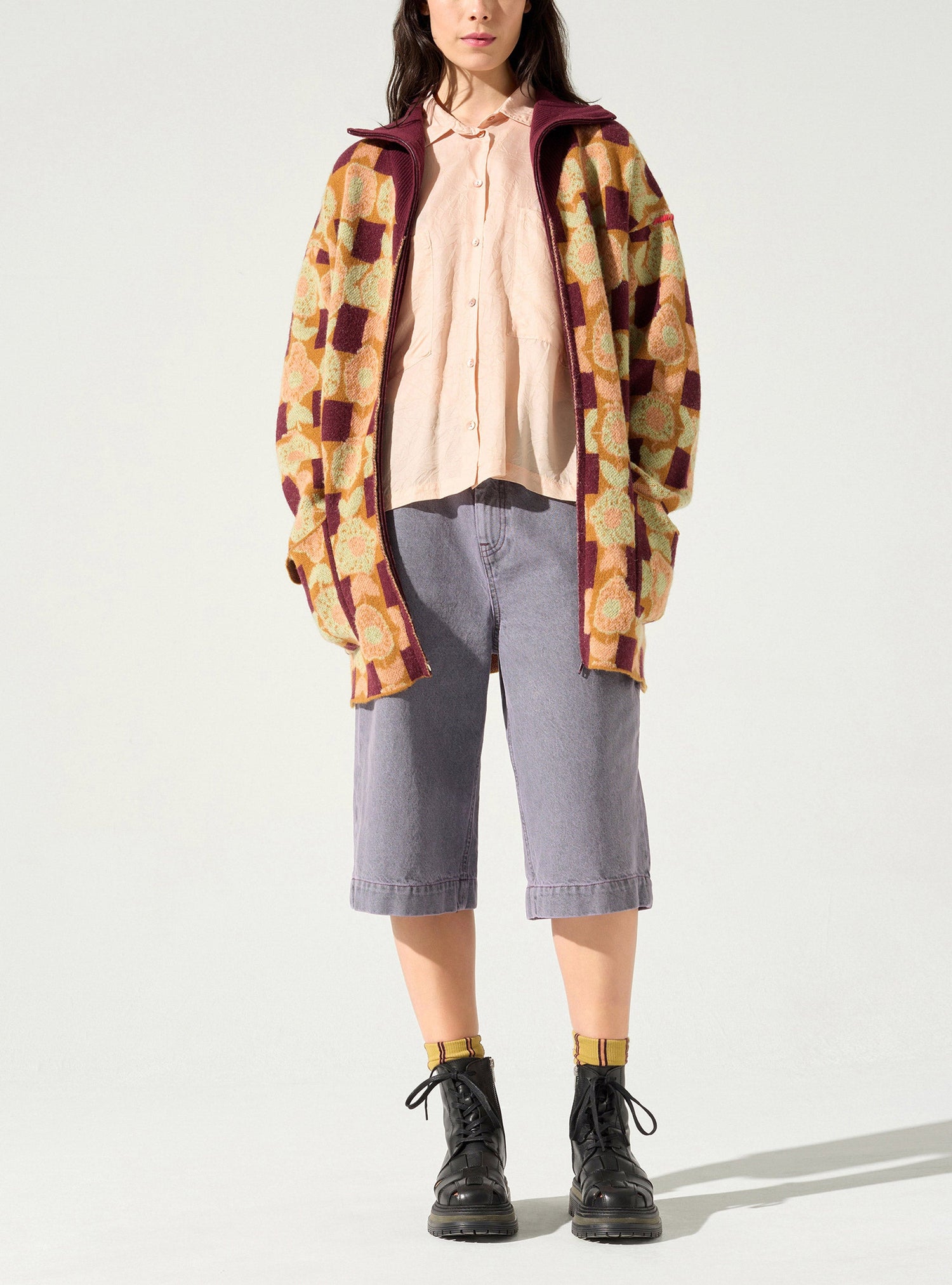 Strickjacke mit Reißverschluss