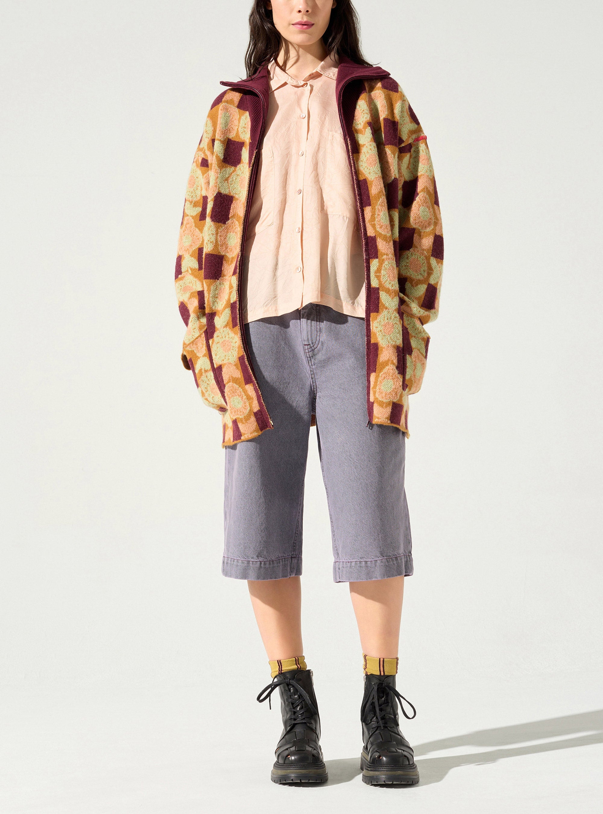 Strickjacke mit Reißverschluss