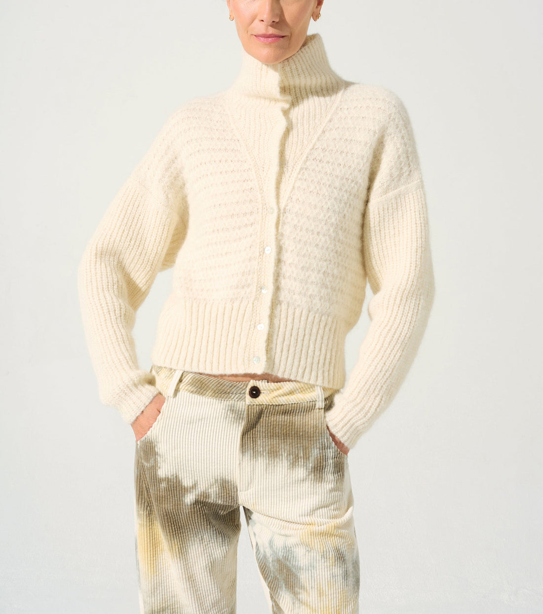 Strickjacke mit Kragen