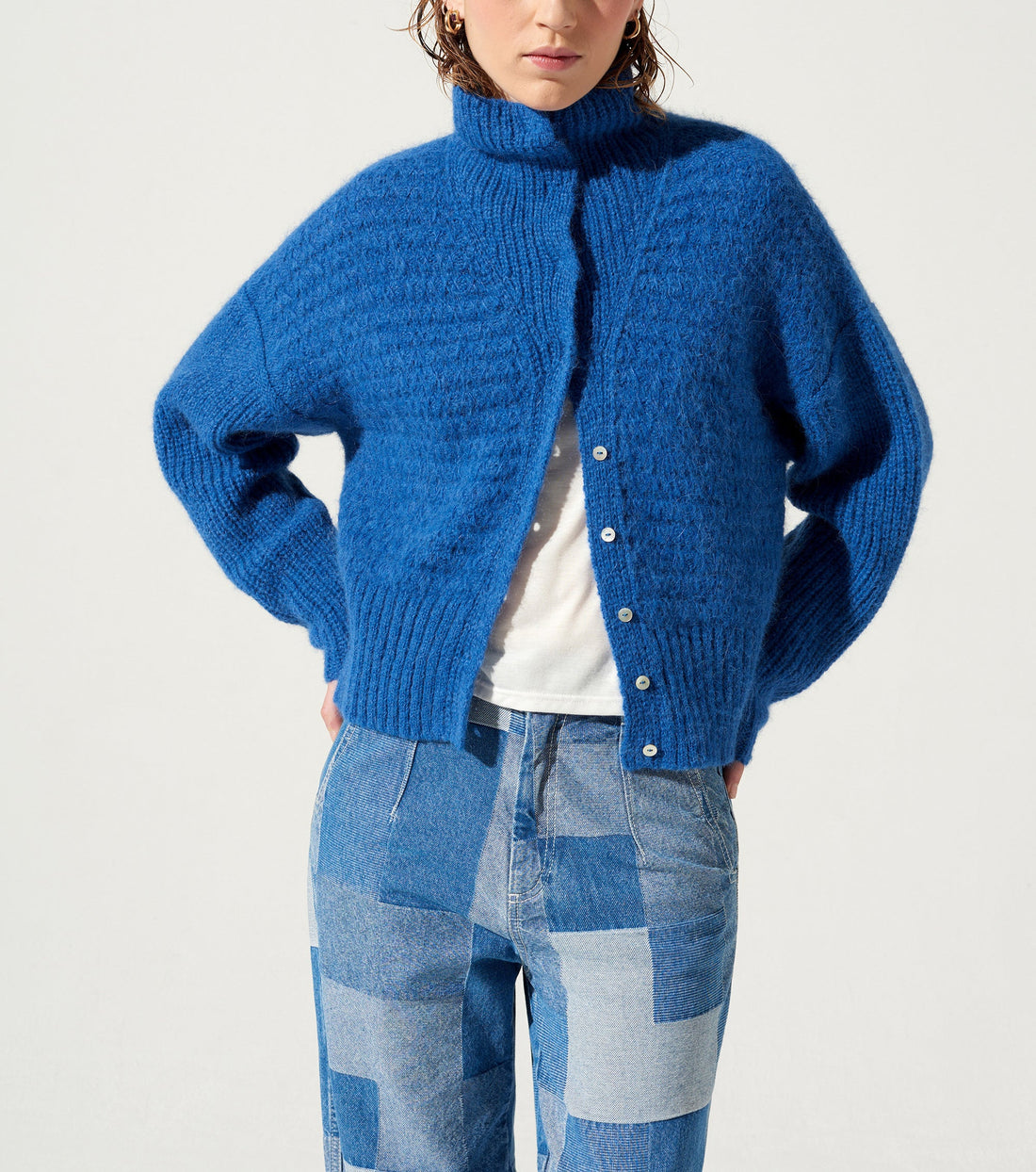 Strickjacke mit Kragen