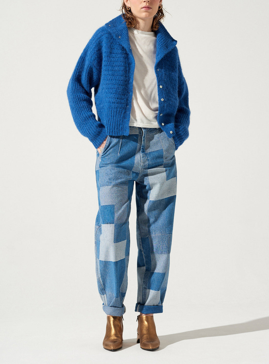 Strickjacke mit Kragen