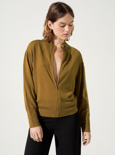 Strickjacke mit Reißverschluss