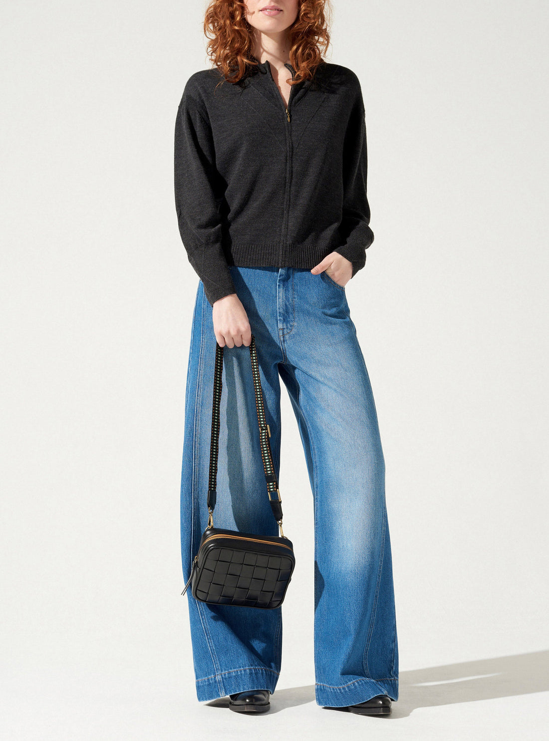 Strickjacke mit Reißverschluss