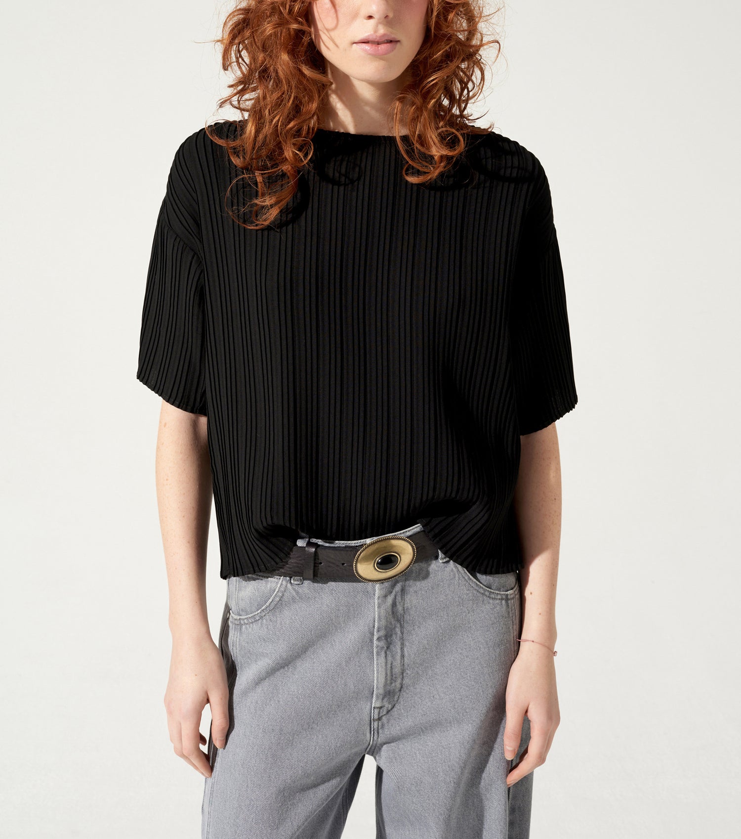 Plissierte Bluse
