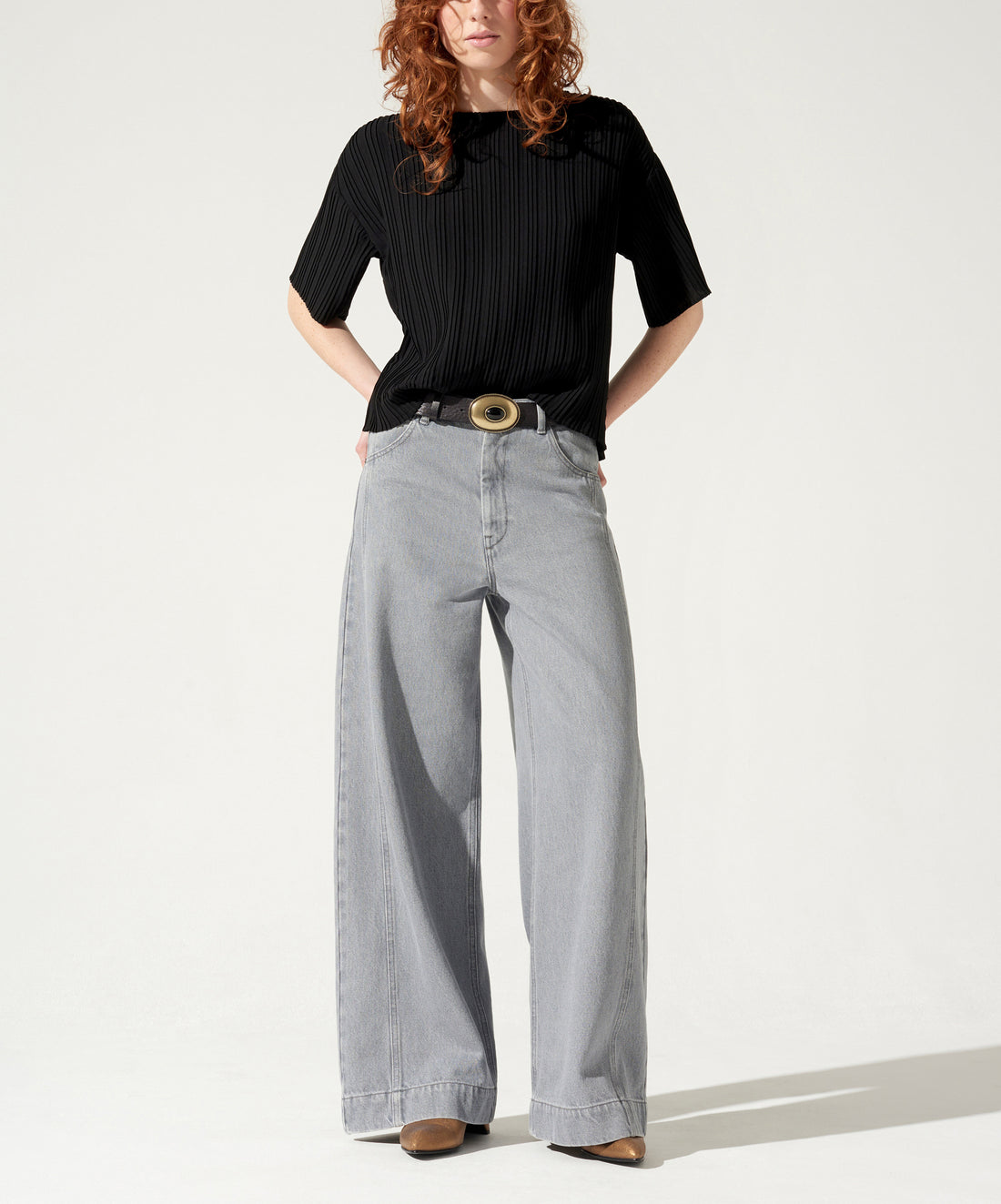 Plissierte Bluse