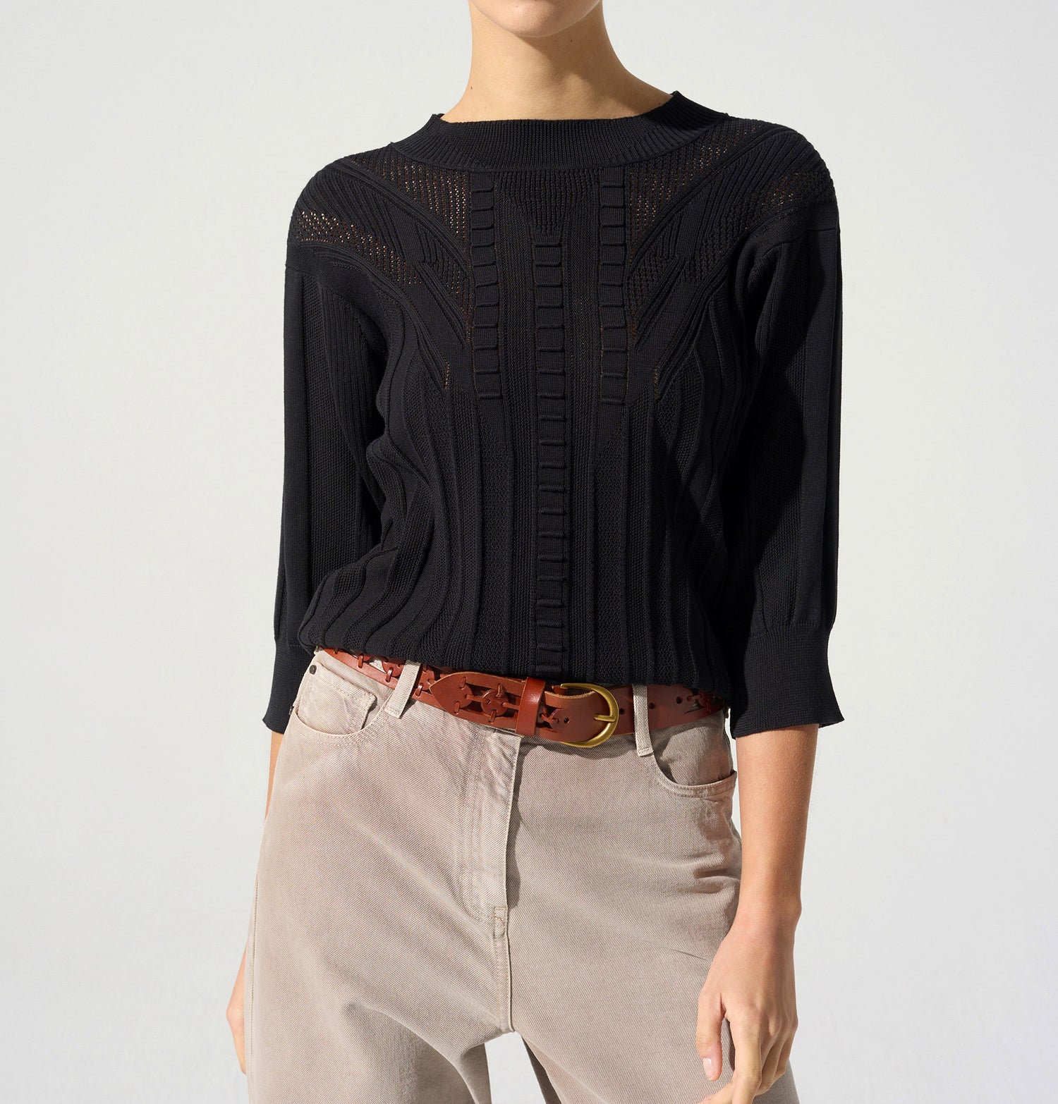 Pullover mit 3/4-Ärmeln