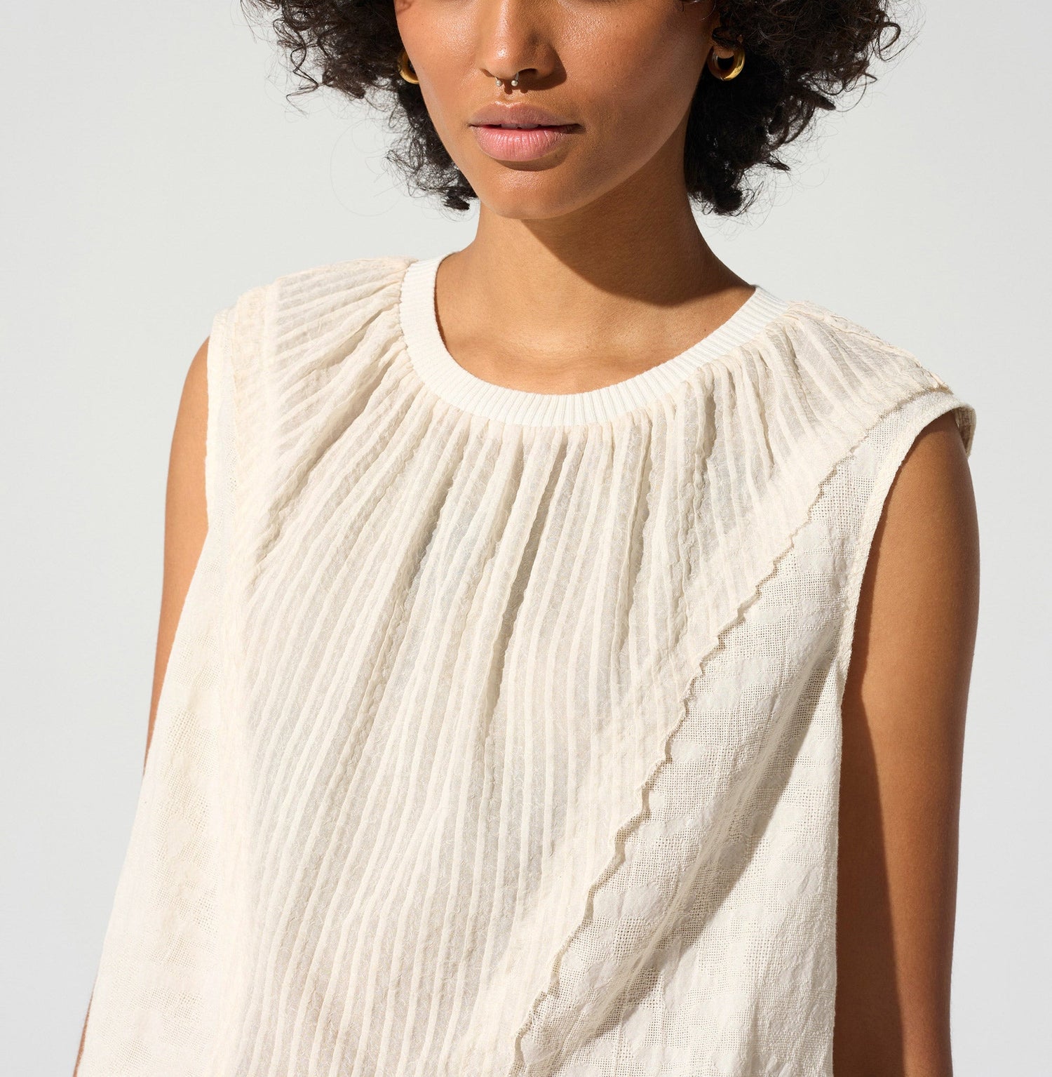 Débardeur plissé Cotélac 