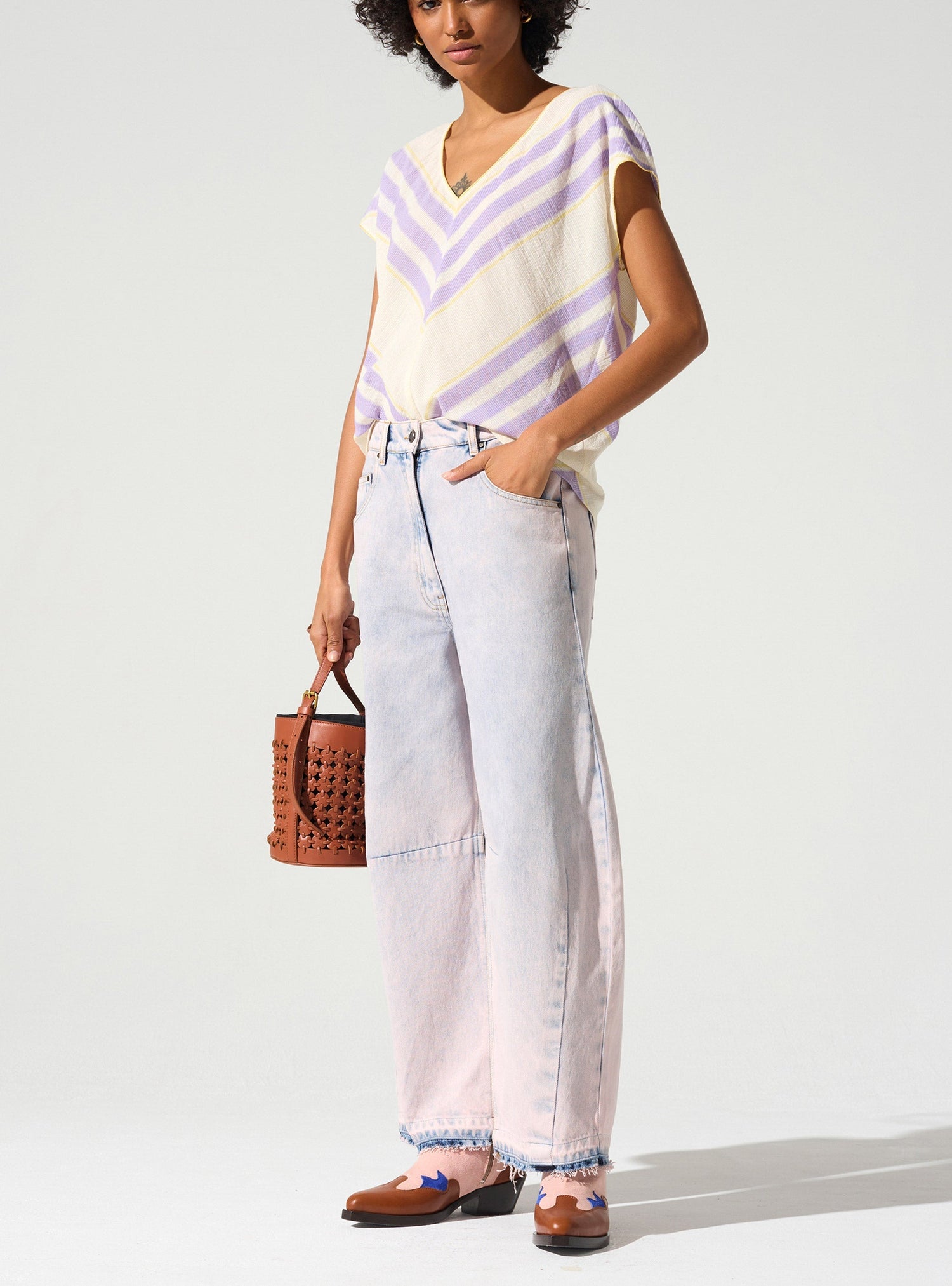 Blouse encolure V Cotélac 