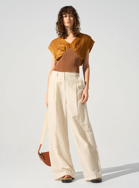 Top with V-neckline
