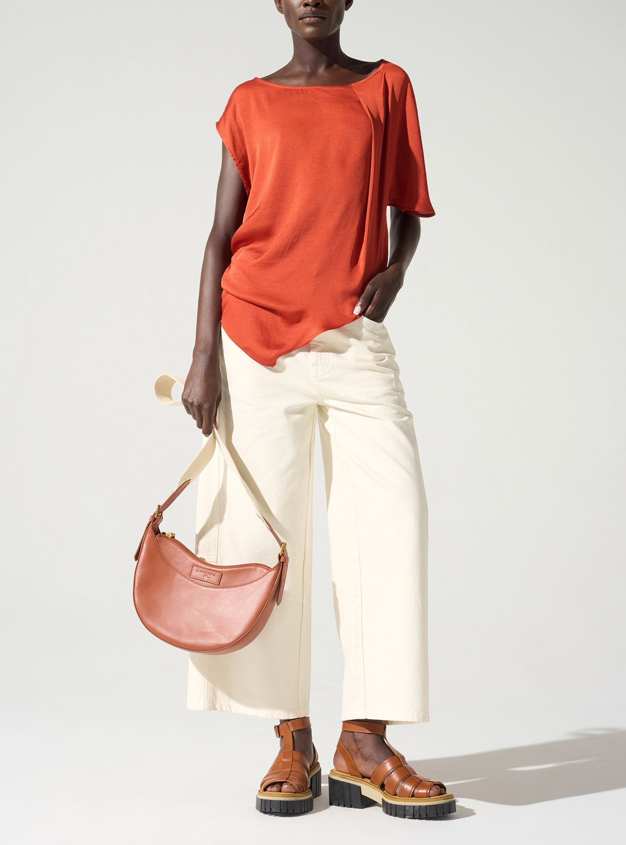 Blouse asymétrique encolure bateau Cotélac 