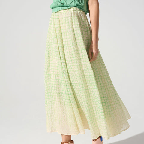 Long flared skirt
