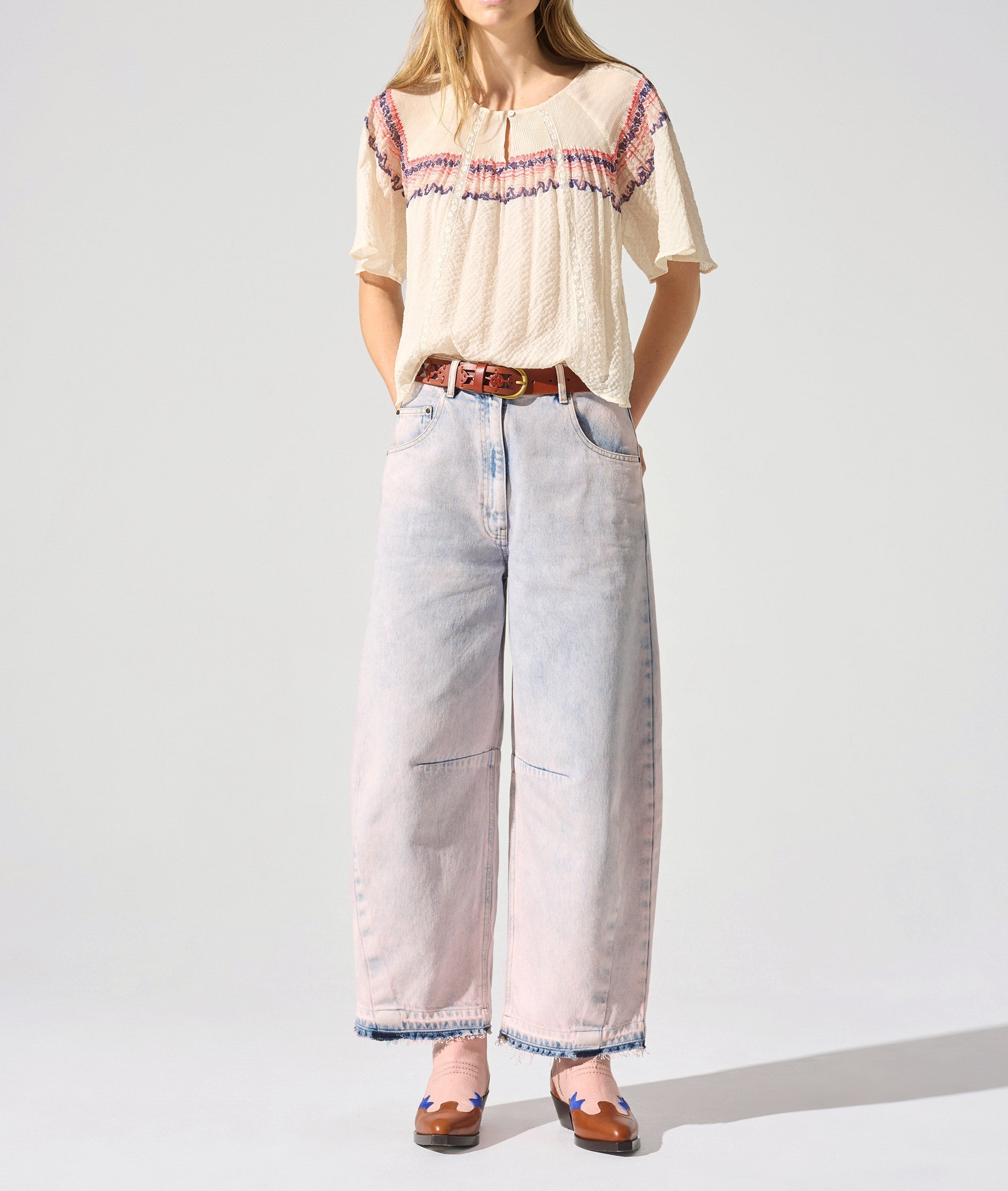 Blouse manches papillons Cotélac 