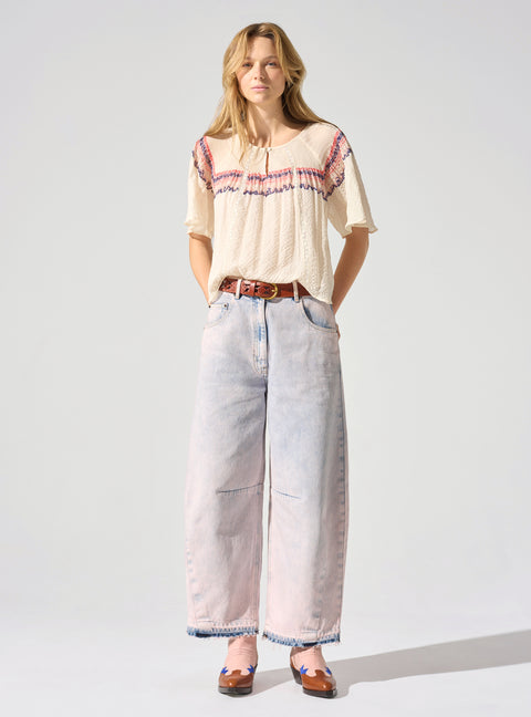 Butterfly sleeve blouse