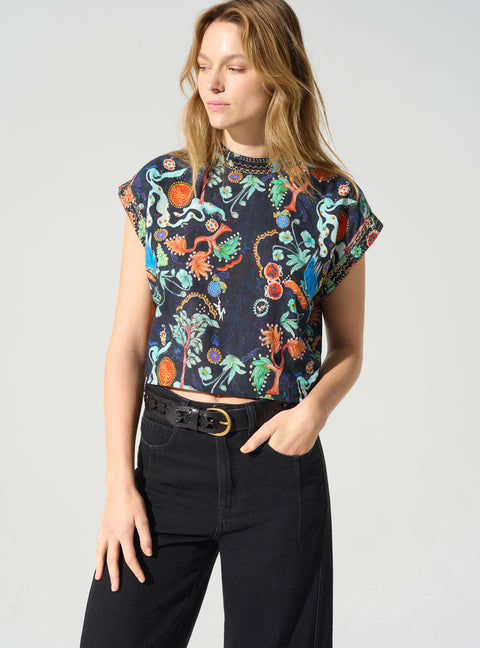 Printed crop top