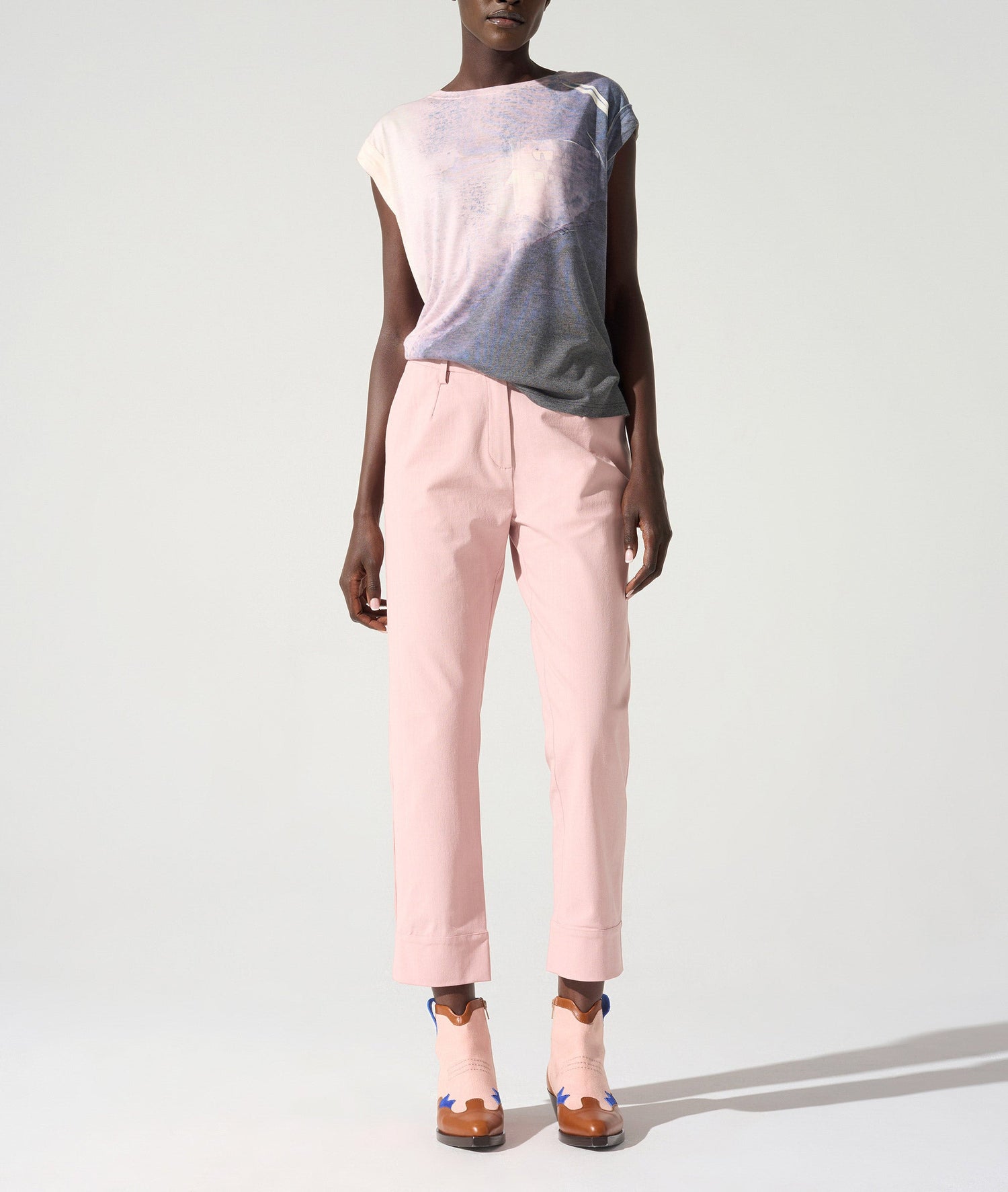 Pantalon Capri avec ceinture passant Cotélac 