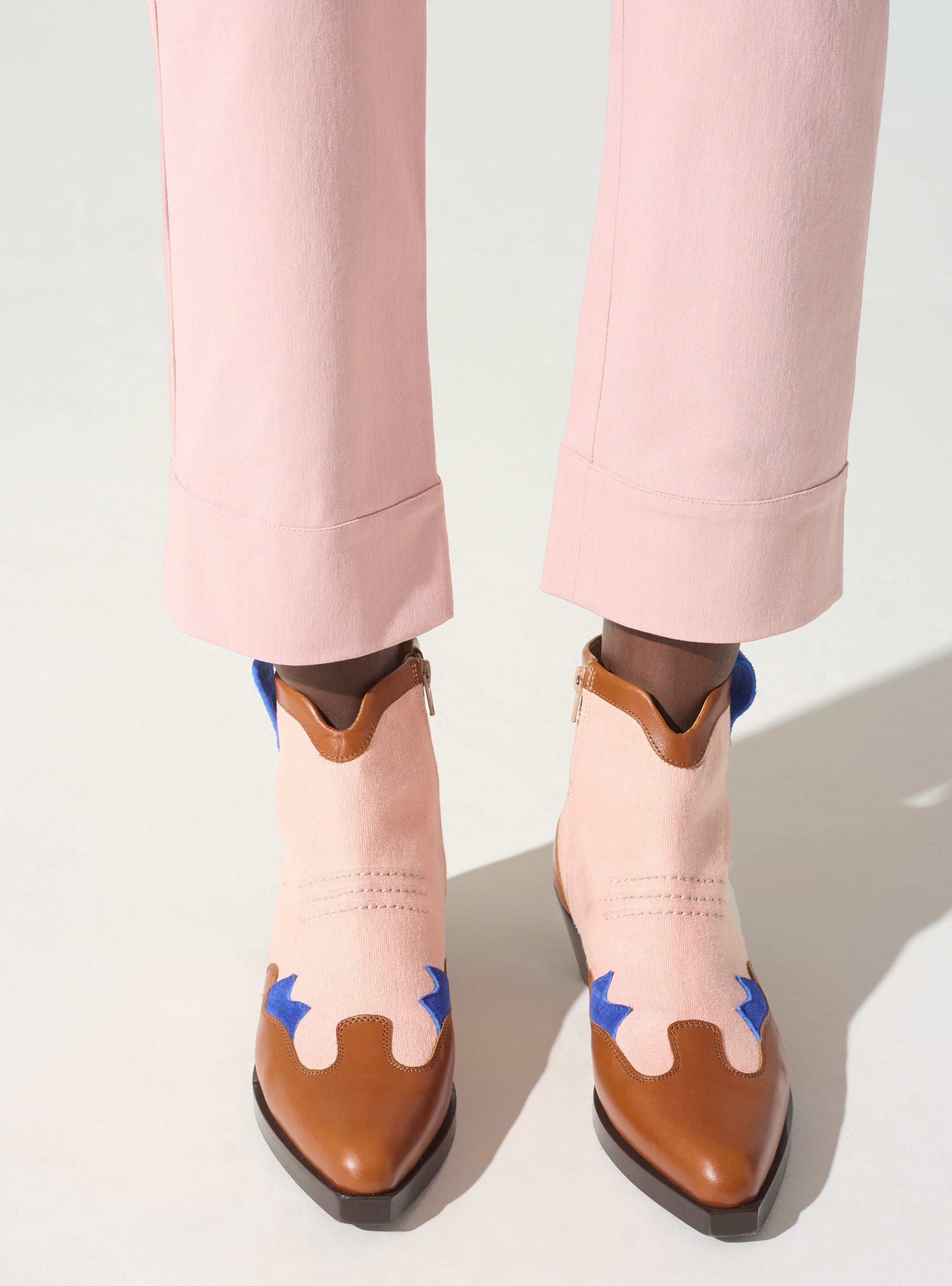 Pantalon Capri avec ceinture passant Cotélac 