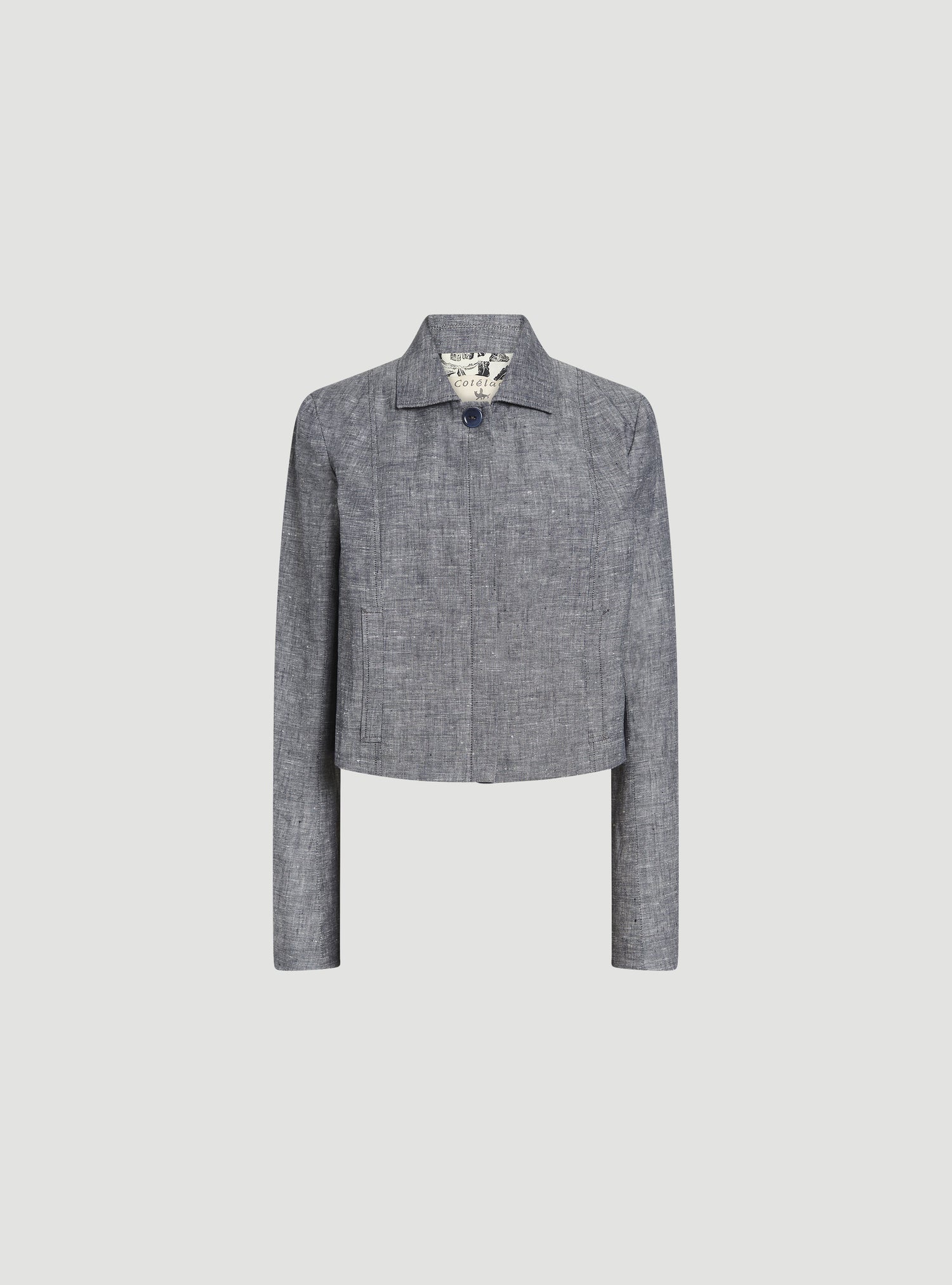 Short button-down jacket